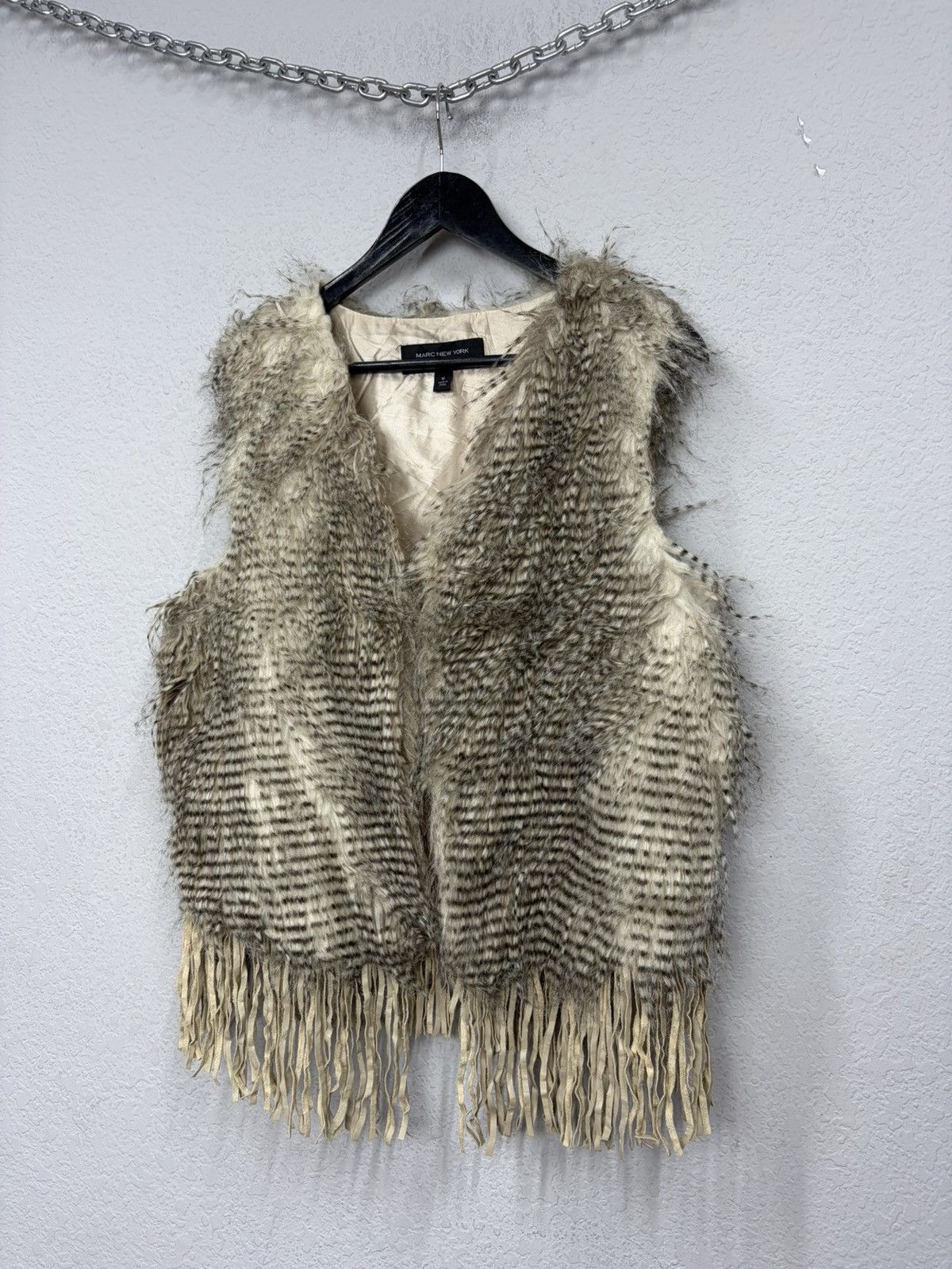 Le Grande Bleu (L.G.B.) Fur Vest with Fringe LGB Rick Owens Y2K Archive Aesthetic Size US M / EU 48-50 / 2 - 3 Thumbnail
