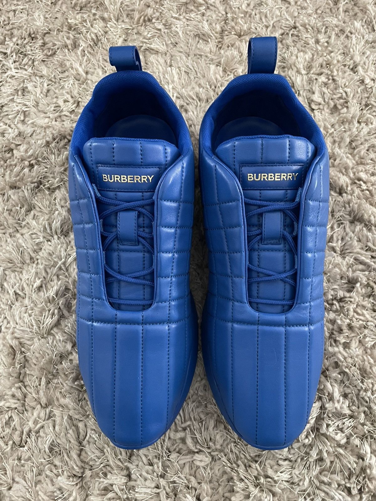 Burberry Burberry Leather Quitted Sneakers Size US 13 / EU 46 - 5 Thumbnail