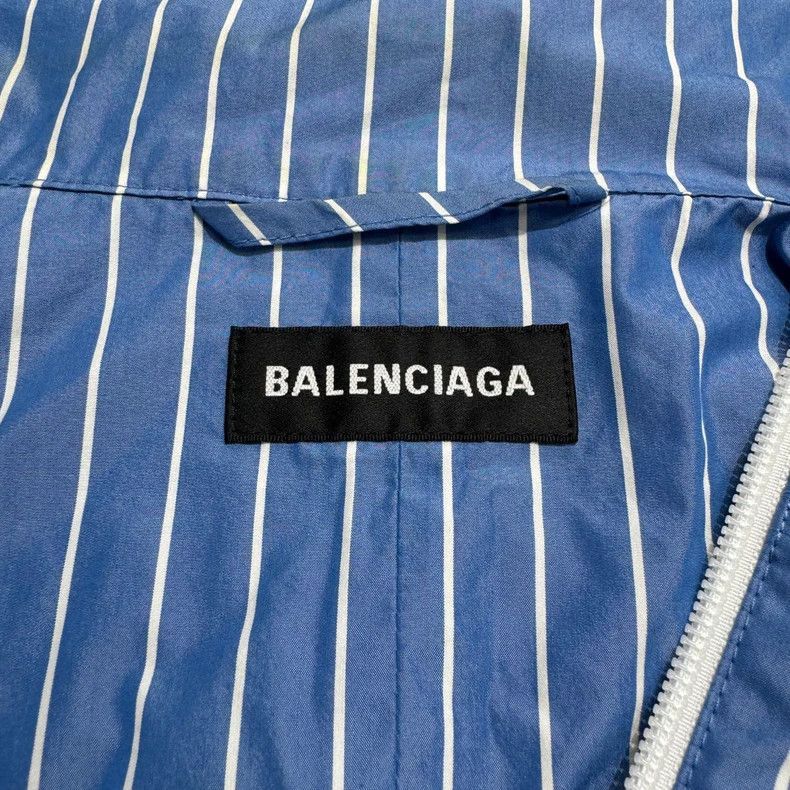 Balenciaga Balenciaga Embroidered Letter Blue Striped Jacket-2506 Size US M / EU 48-50 / 2 - 2 Thumbnail