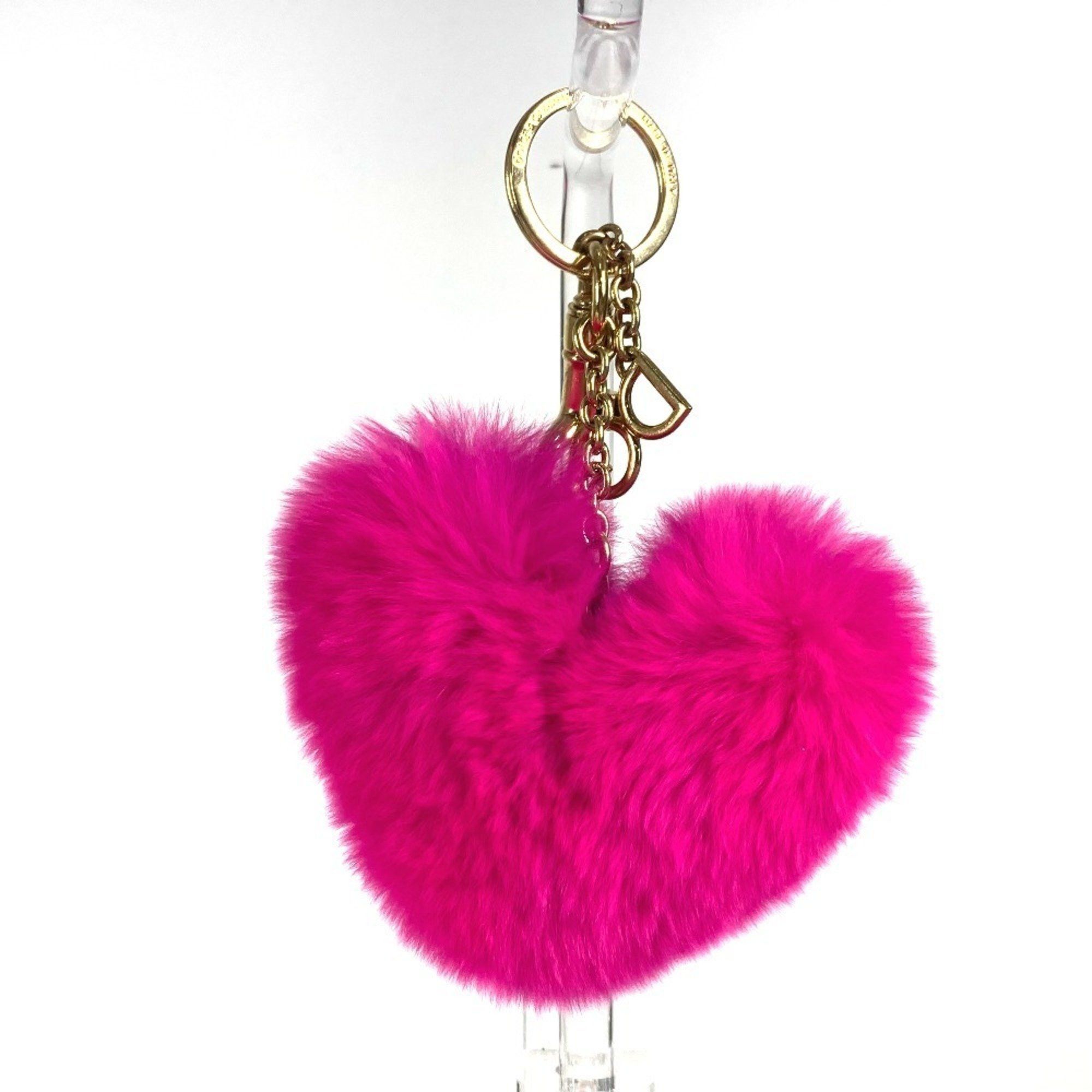 Dolce & Gabbana Dolce & Gabbana DOLCE&GABBANA Heart Bag Charm Keychain Fur Metal Women's Pink Size ONE SIZE - 1 Thumbnail