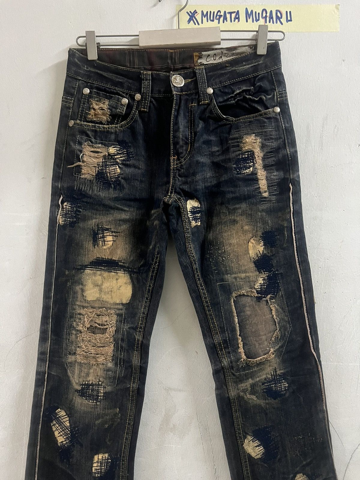 Hysteric Glamour VINTAGE Y2K INSPIRED KAPITAL PATCHWORK DENIM PANT Size US 28 / EU 44 - 10 Thumbnail