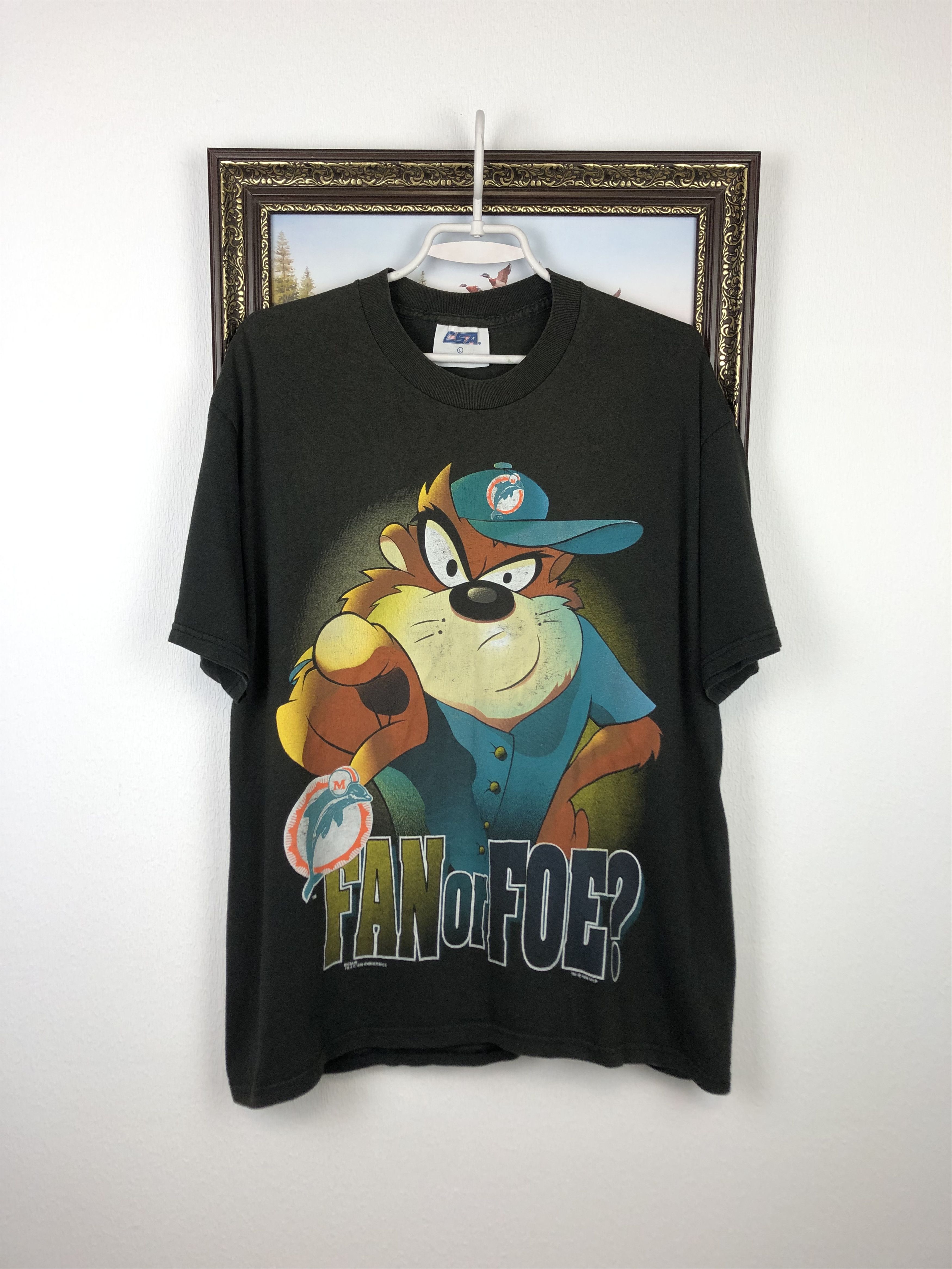 NFL × Vintage Vintage Miami Dolphins Taz Shirt All Over Print NFL Jersey Size US L / EU 52-54 / 3 - 1 Thumbnail