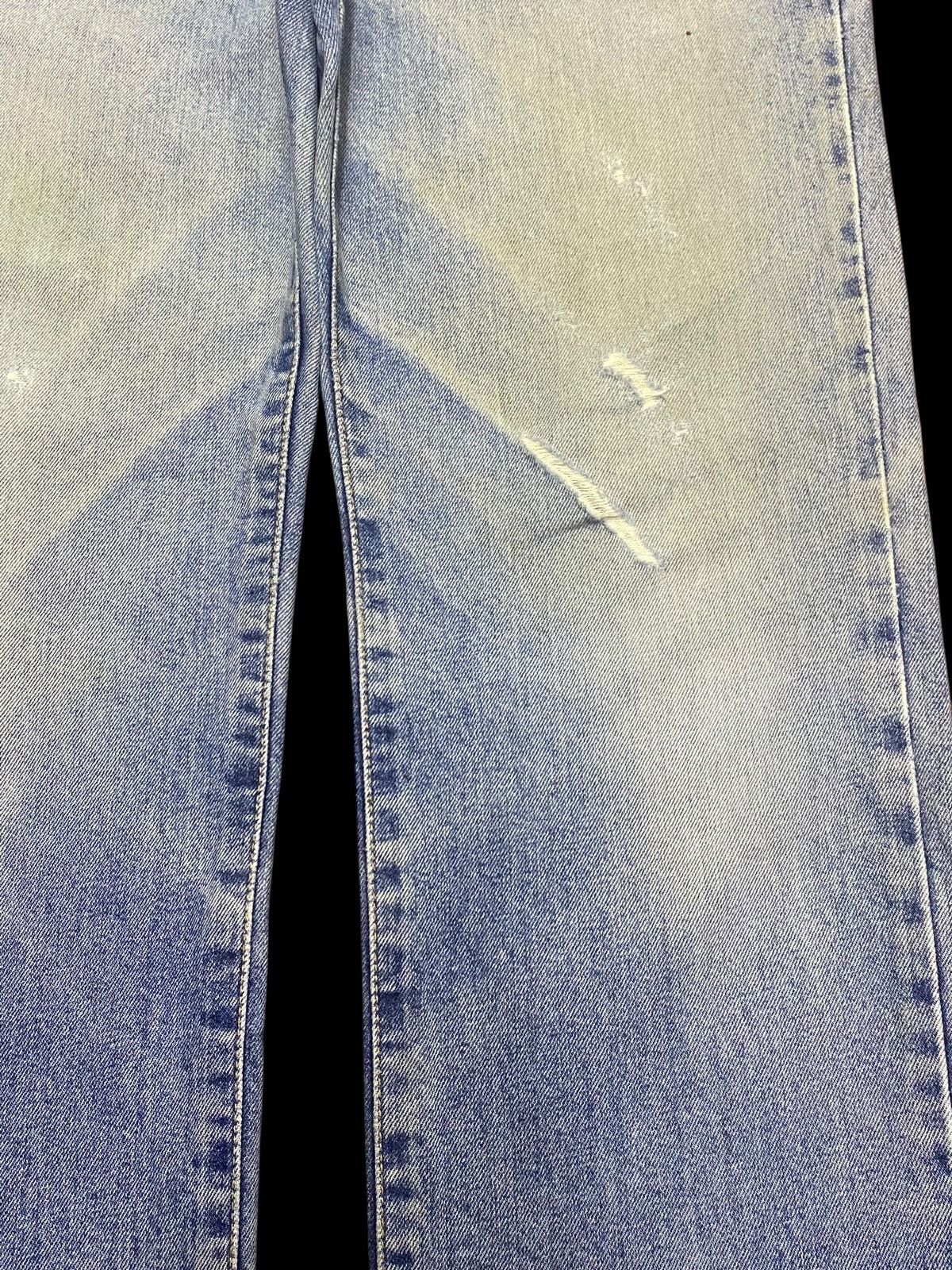 Junya Watanabe Vintage Edwin 403 Japan Faded Wash Distressed Denim Jeans Size US 30 / EU 46 - 10 Thumbnail