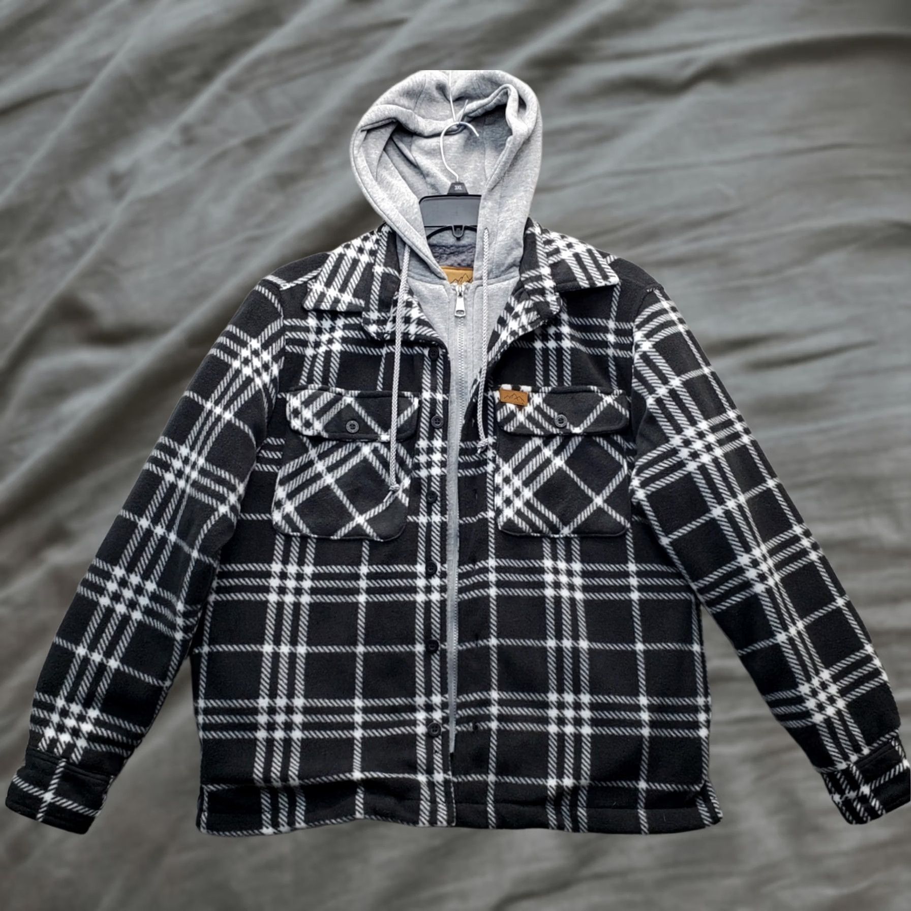 Vintage Mountain Ridge Hooded Shacket Men S Multi Plaid Sherpa Line Button Up Inside Zip Jacket Size US S / EU 44-46 / 1 - 1 Thumbnail
