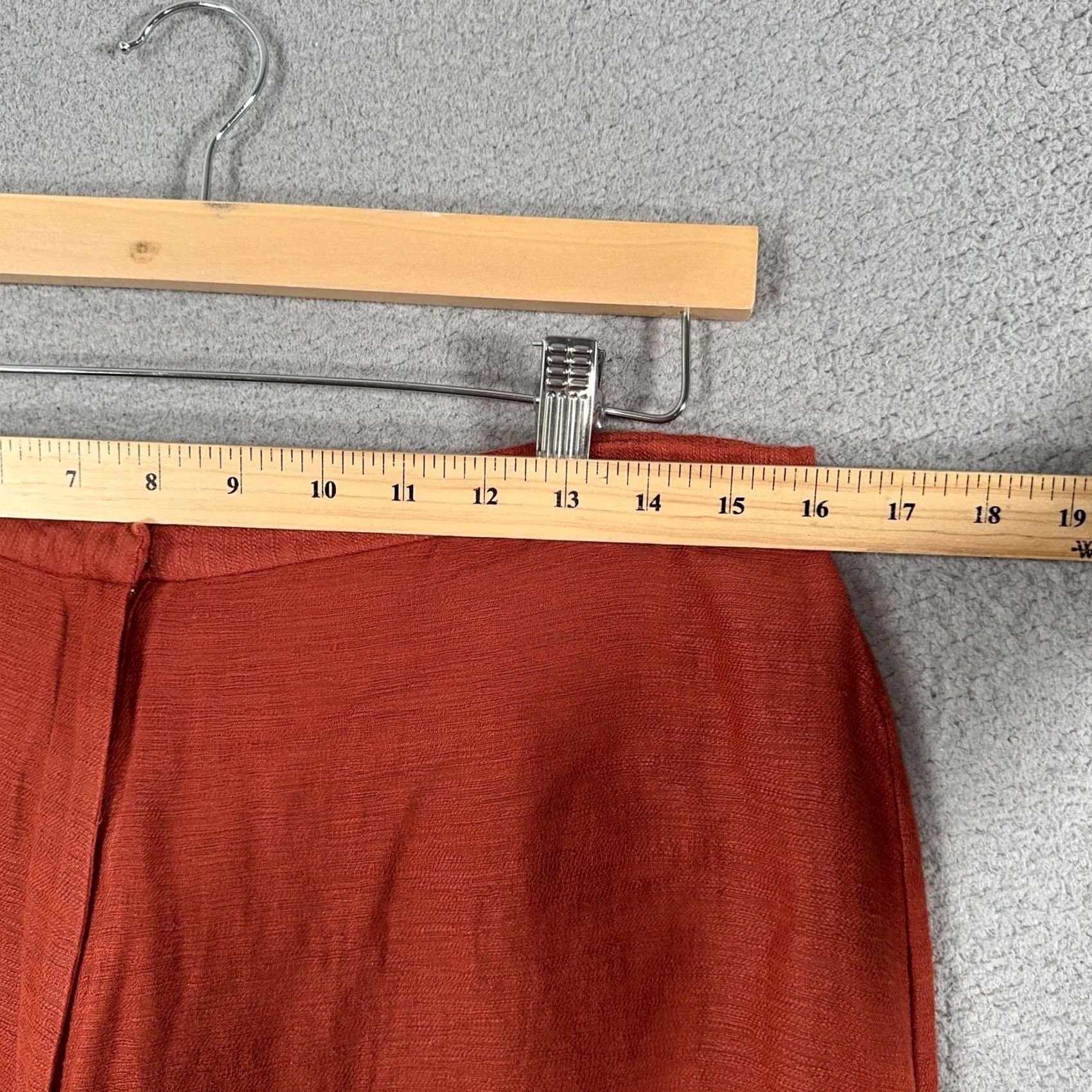 Eileen Fisher Eileen Fisher Pants Women's Large Burnt Orange Linen Blend Cropped Wide Leg Relaxed Pull On Casual Size 36" / US 14 / IT 50 - 6 Thumbnail