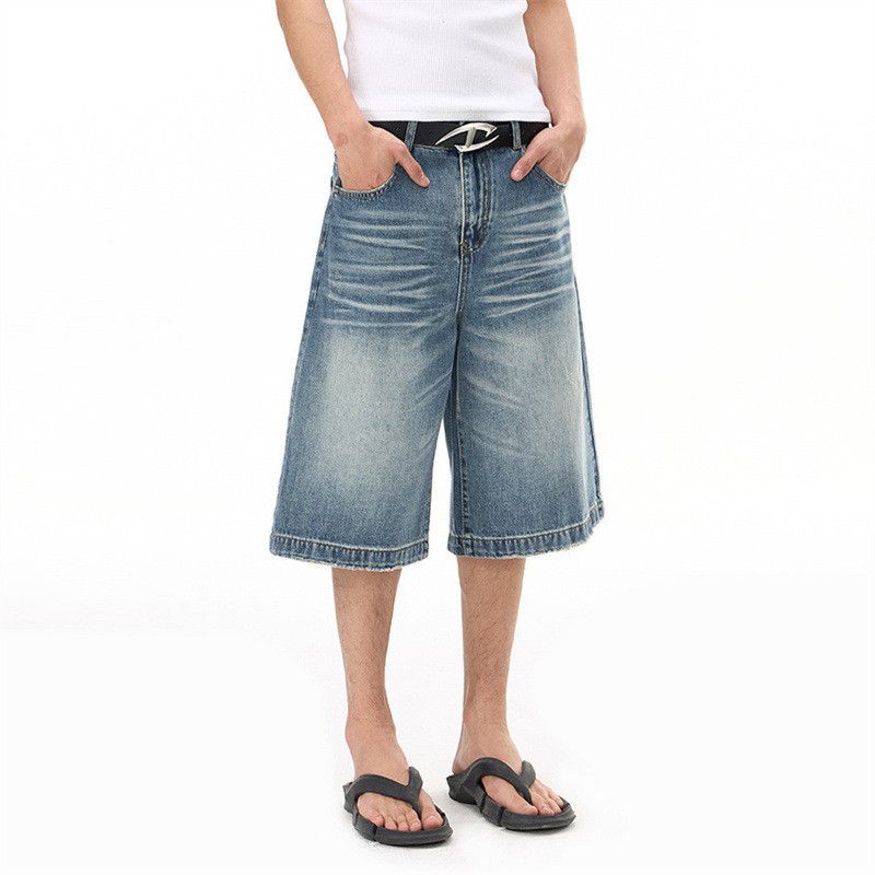Japanese Brand Men's Retro Loose-Fit Punk Distressed Washed Casual Jeans Size US 32 / EU 48 - 3 Thumbnail