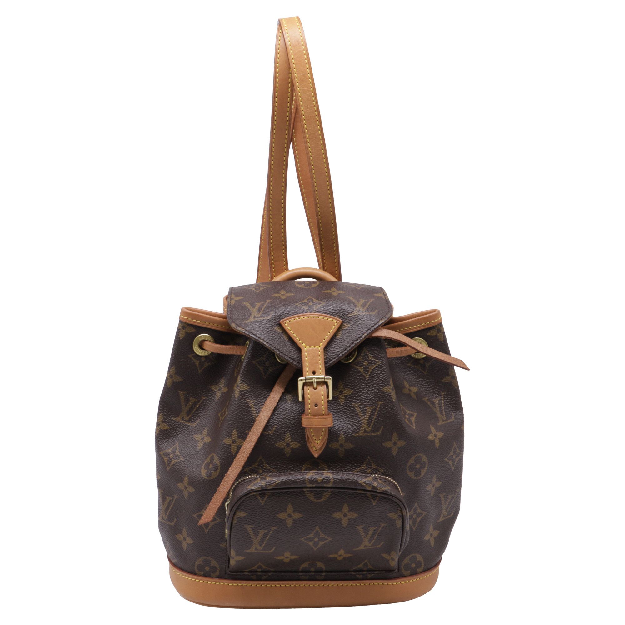 Louis Vuitton Louis Vuitton Montsouris Mini Backpack in Brown Coated Canva Size ONE SIZE - 1 Thumbnail