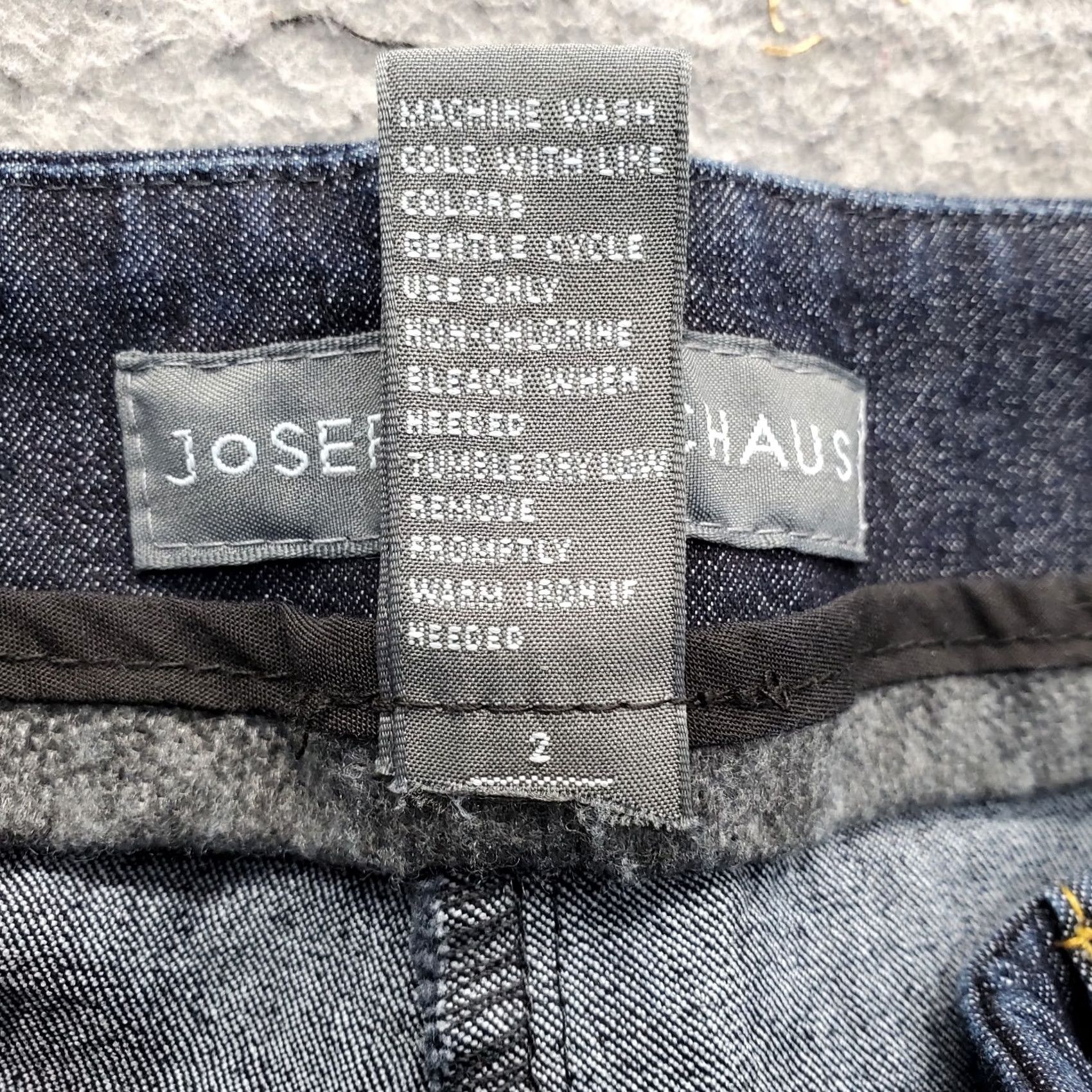 Vintage Josephine Chaus Jeans Capri Womens 10 Blue Denim High Rise Wide Leg 5-Pocket Stretch Cotton Size 32" / US 10 / IT 46 - 6 Thumbnail