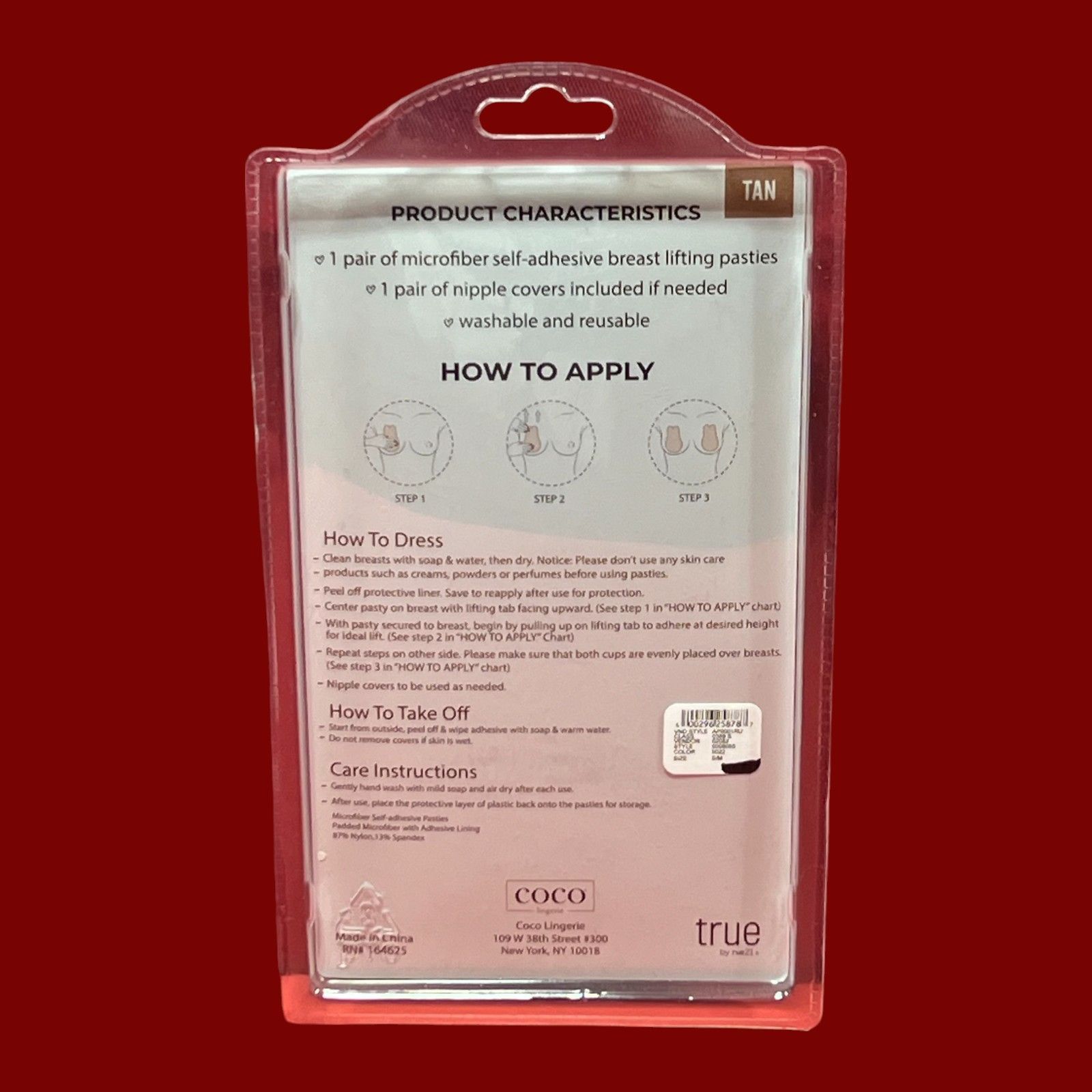 Other True By Rue 21 - Microfiber Adhesive Lifting Pasties - Tan - Size ONE SIZE - 2 Thumbnail