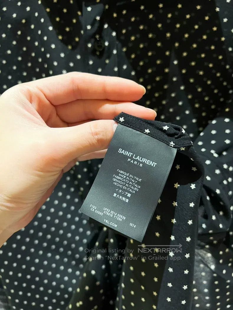 Saint Laurent Paris Saint Laurent Paris size 38 Black Long Sleeve Shirt with S Size US M / EU 48-50 / 2 - 6 Thumbnail