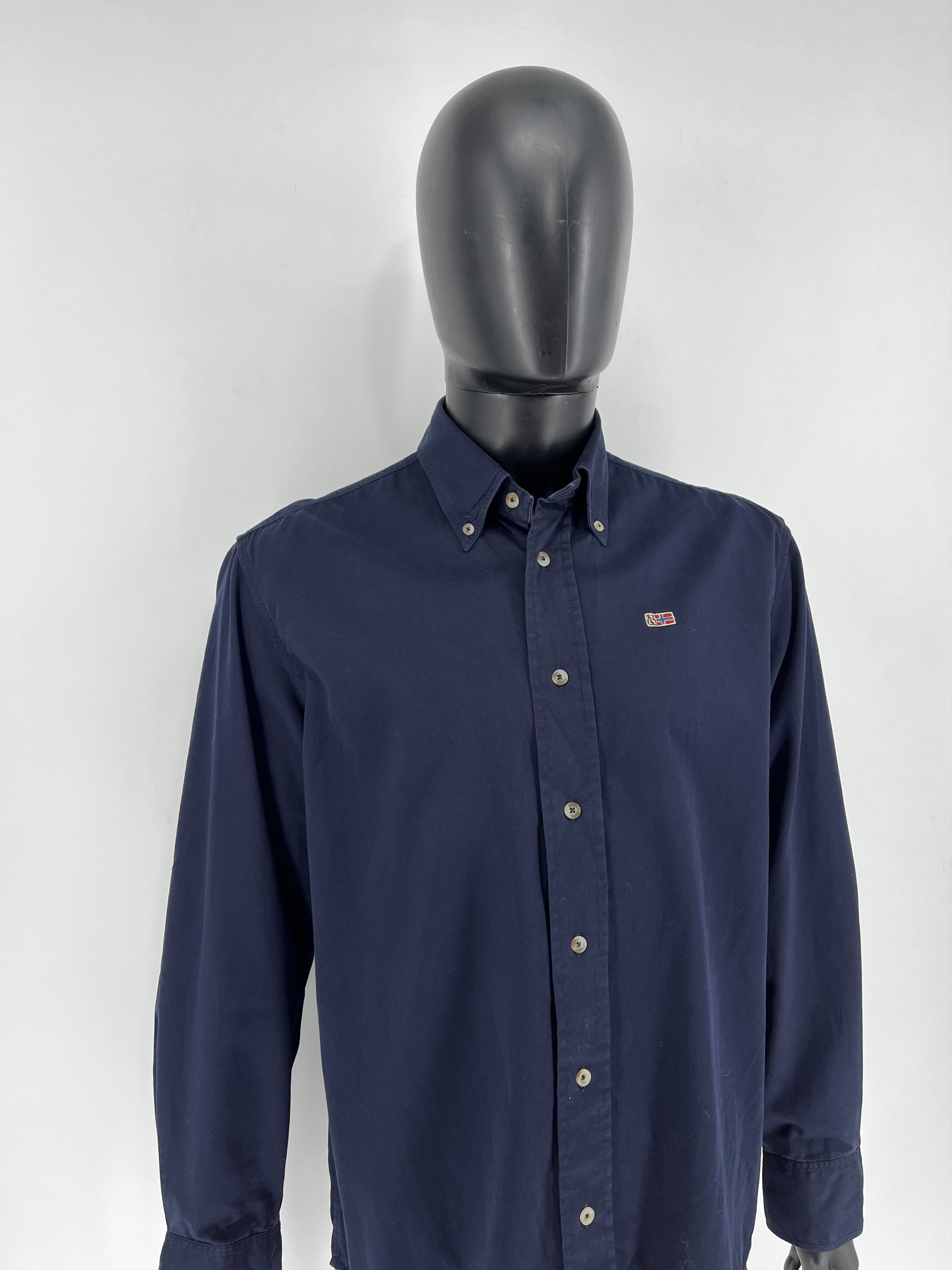 Napapijri × Vintage Vintage Y2K Napapijri Shirt Button Up Size US L / EU 52-54 / 3 - 3 Thumbnail
