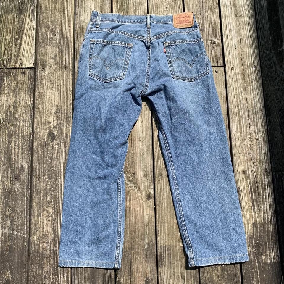 Levi's Vintage Clothing × Vintage Levis 505 Light Blue Faded Denim Jeans 34 x 30 Size US 34 / EU 50 - 4 Thumbnail