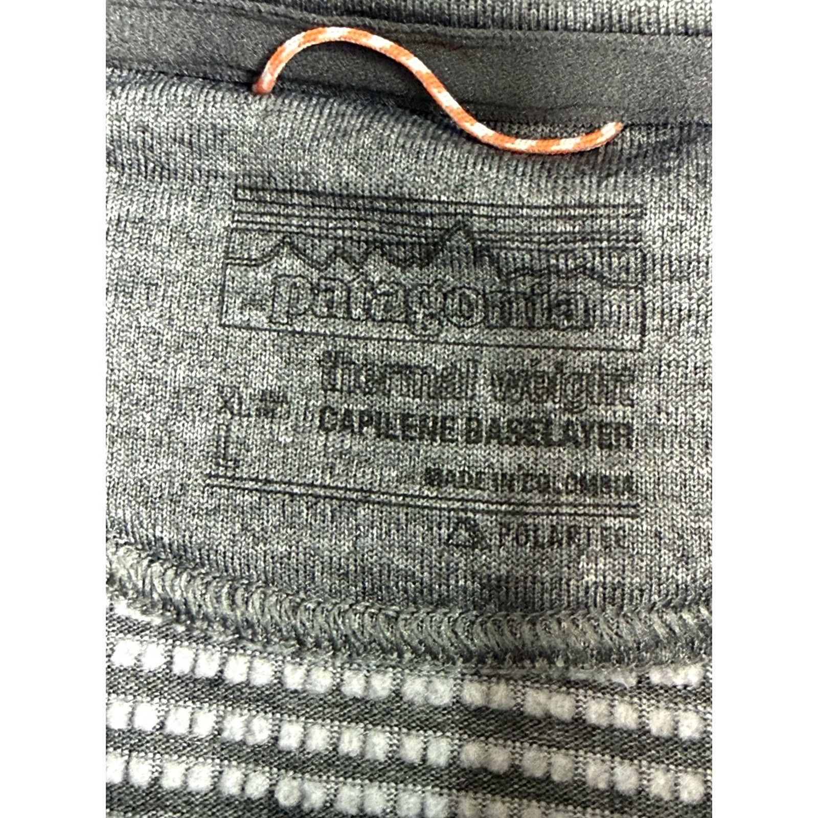 Patagonia Patagonia Capilene Baselayer Men’s L Gray Quarter Zip Waffle Knit Thermal Shirt Size US L / EU 52-54 / 3 - 3 Thumbnail