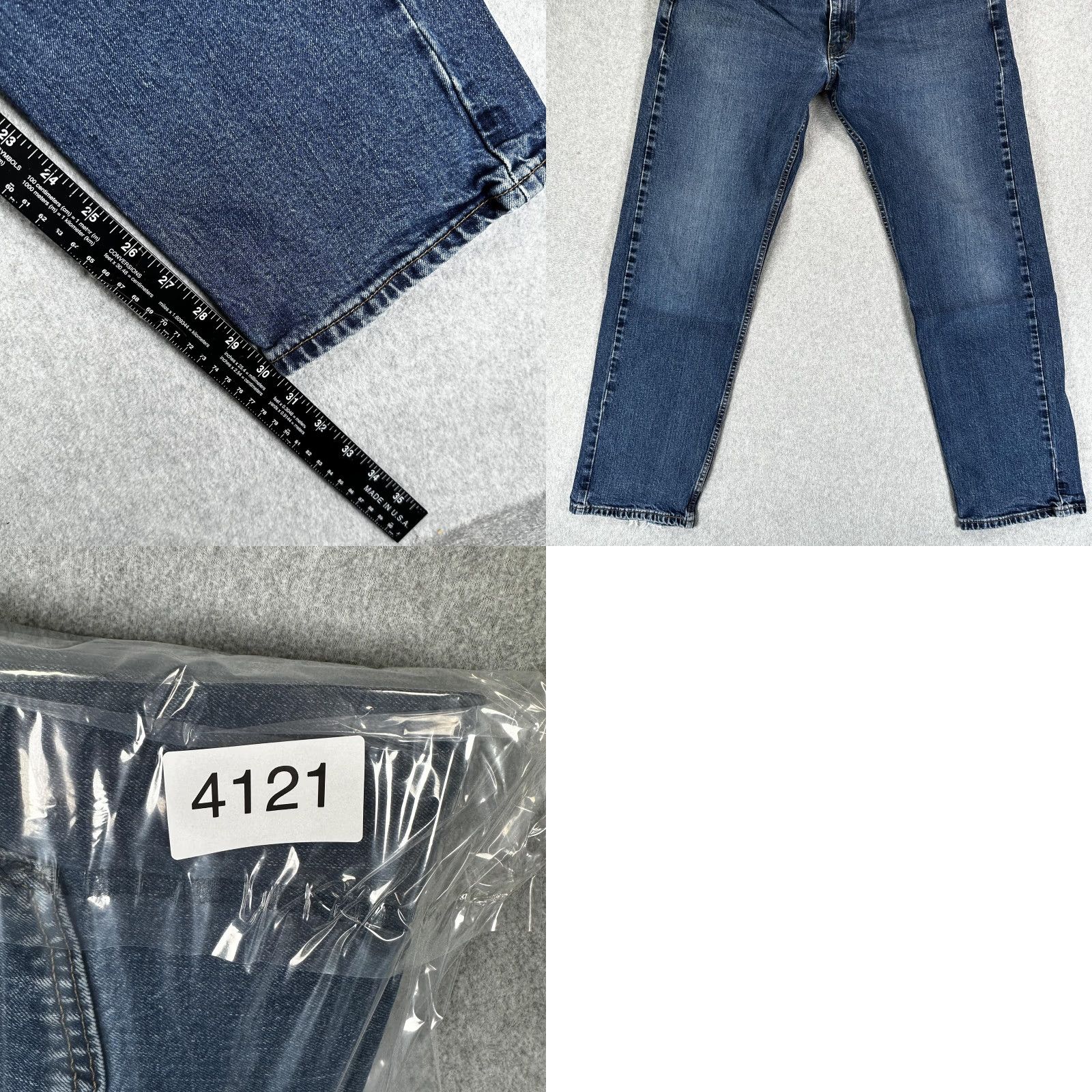 Levi's Levi's 505 Jeans Mens 38x32 Blue Straight Regular Fit Denim Pants Medium Wash Size US 38 / EU 54 - 8 Thumbnail