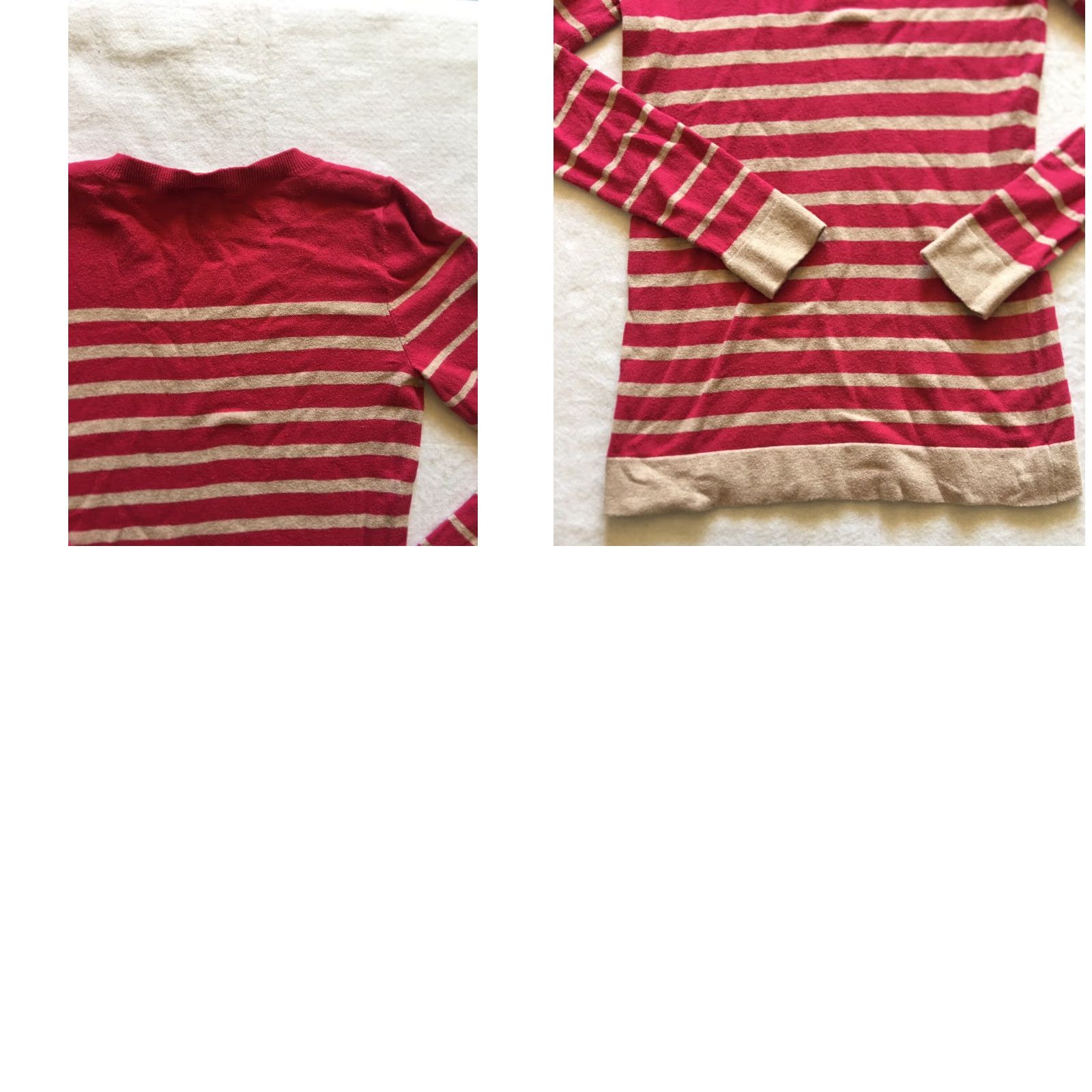 Banana Republic Banana Republic Sweater Women’s Size S Hot Pink Lightweight Striped Knit Pullover Long Sleeve Scoop Neck Size S / US 4 / IT 40 - 8 Thumbnail