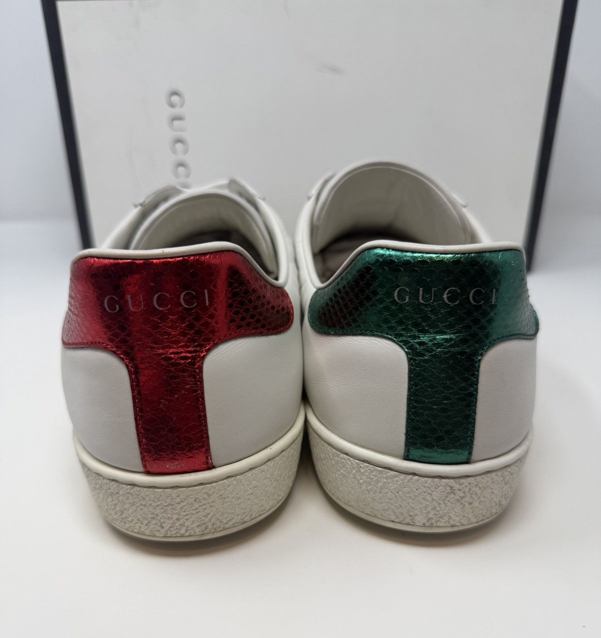 Gucci Gucci Ace Embroidered Panther Sneaker White Leather Size US 12 / EU 45 - 5 Thumbnail