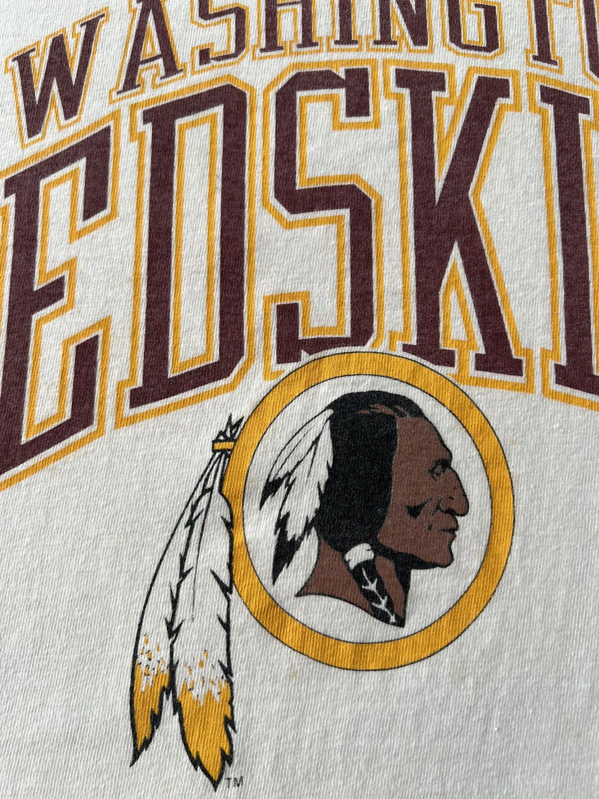 NFL Vintage 90s Washington Redskins NFL Logo 7 AOP T-shirt Size US L / EU 52-54 / 3 - 5 Thumbnail