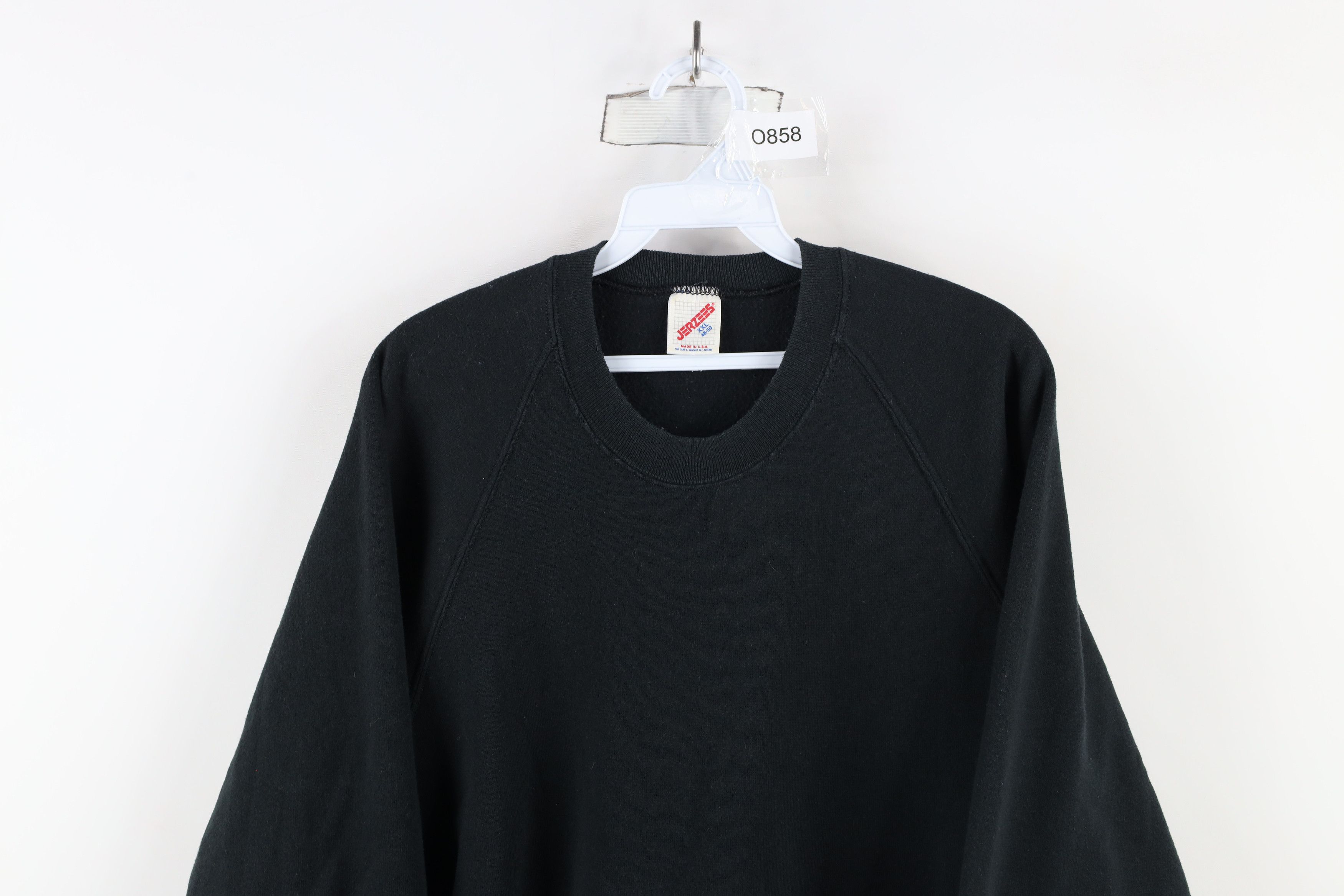 Vintage Vintage 90s Streetwear Blank Crewneck Sweatshirt Black USA Size US XXL / EU 58 / 5 - 2 Thumbnail