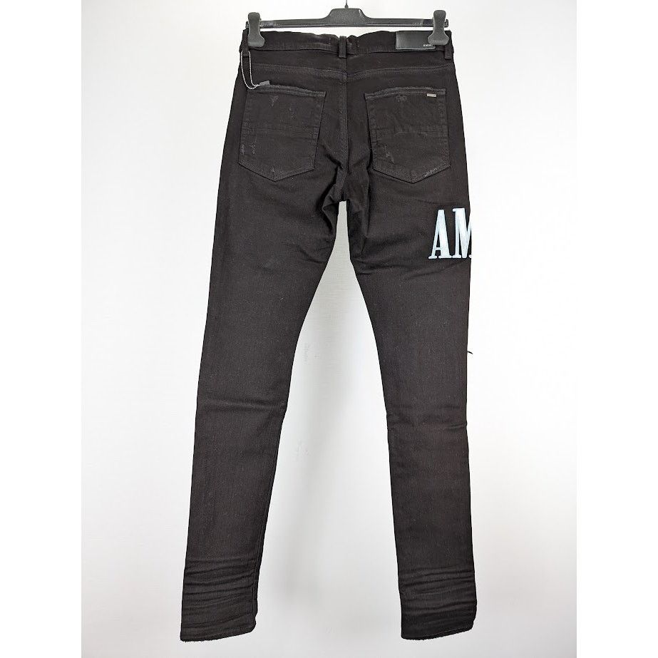 Amiri o1rshd1 Tie Dye Core Logo Jeans in Black Size US 33 - 13 Thumbnail