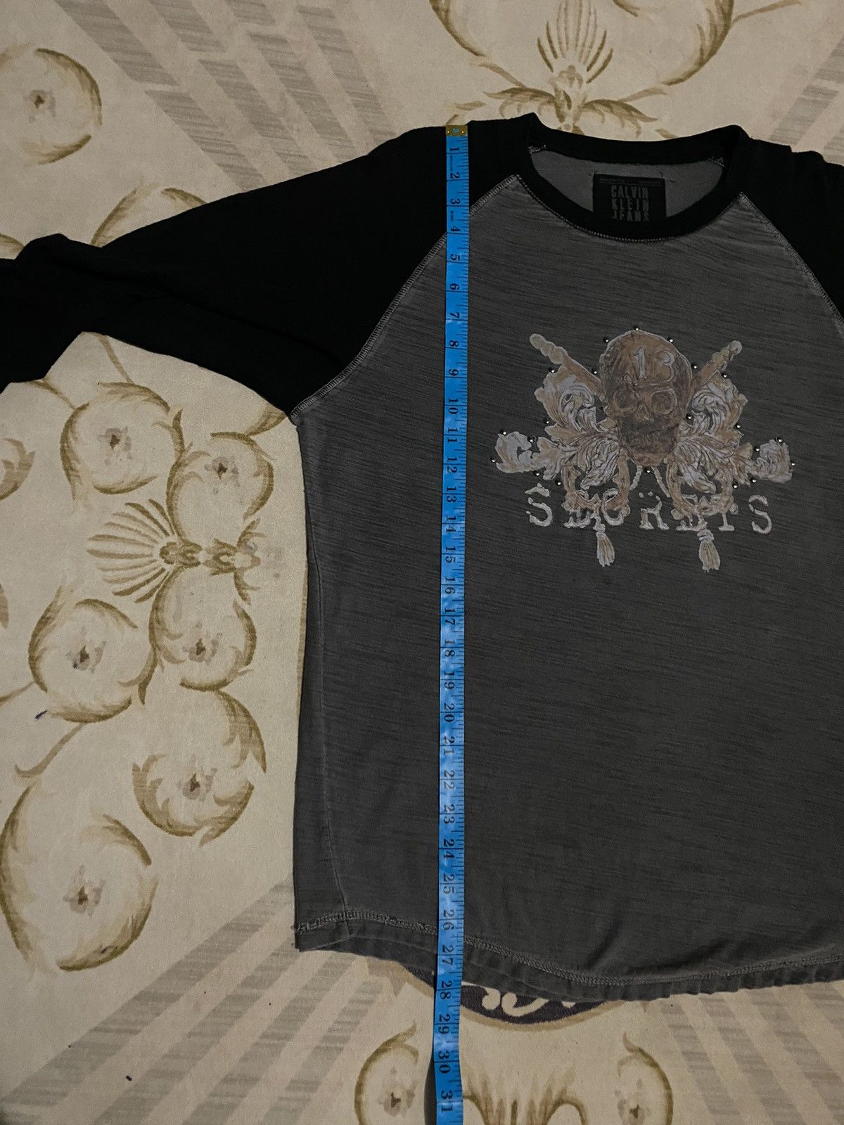 Calvin Klein Calvin Klein Skull Punk Design Style Long Sleeve Tee Size US L / EU 52-54 / 3 - 9 Thumbnail