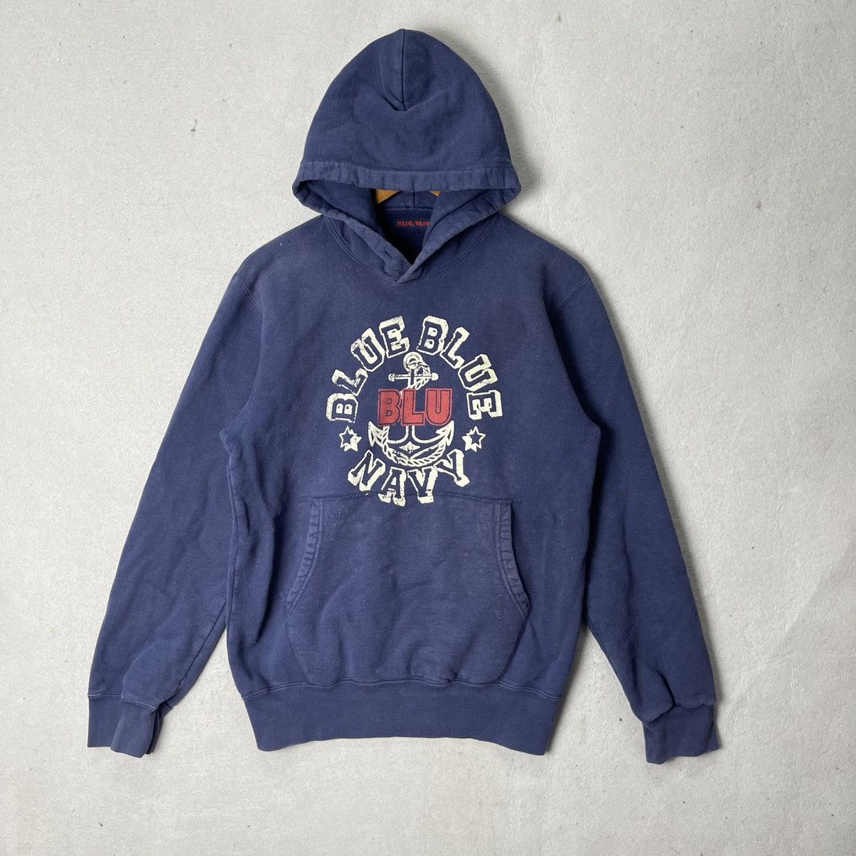 Blue Blue Japan Blue Blue Japan Indigo Navy Hoodie Japan Streetwear Size US M / EU 48-50 / 2 - 1 Thumbnail