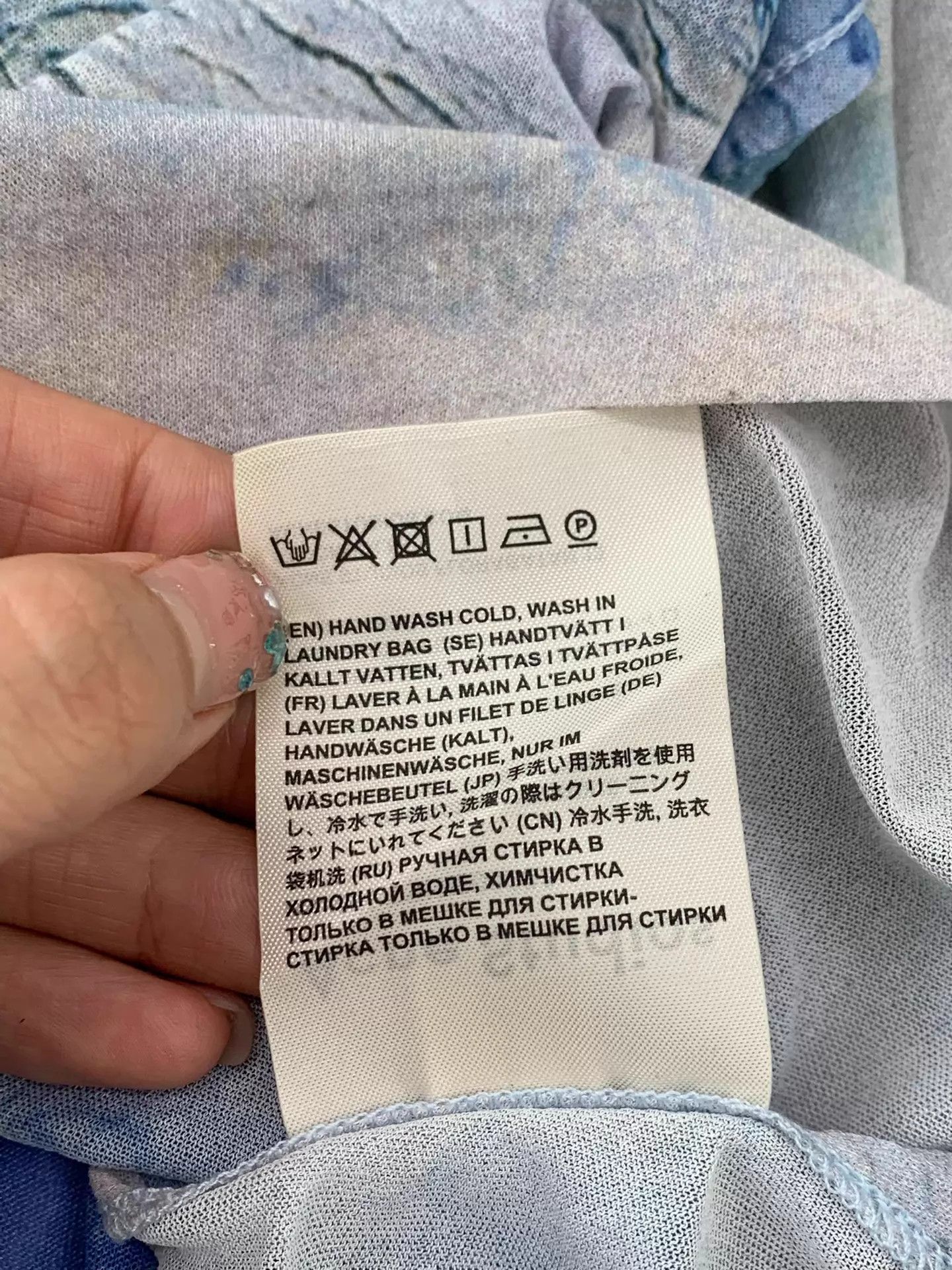 Acne Studios Acne Studios Blue Gradient Printed LS Shirt S Mint Size US S / EU 44-46 / 1 - 6 Thumbnail