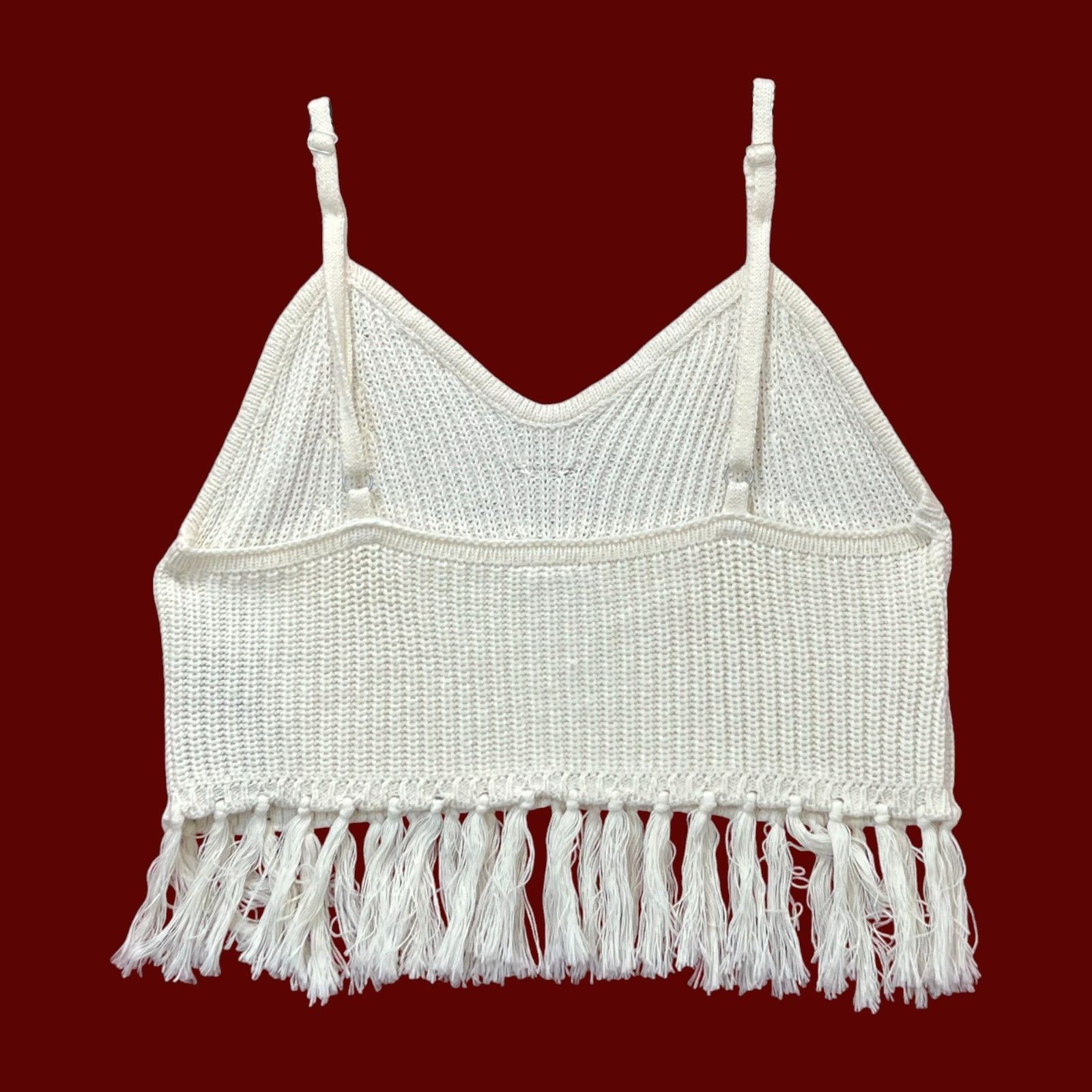 Other Wild Fable - Women's Knitted Tank Top Camisole - Off-White - Size XL / US 12-14 / IT 48-50 - 3 Thumbnail