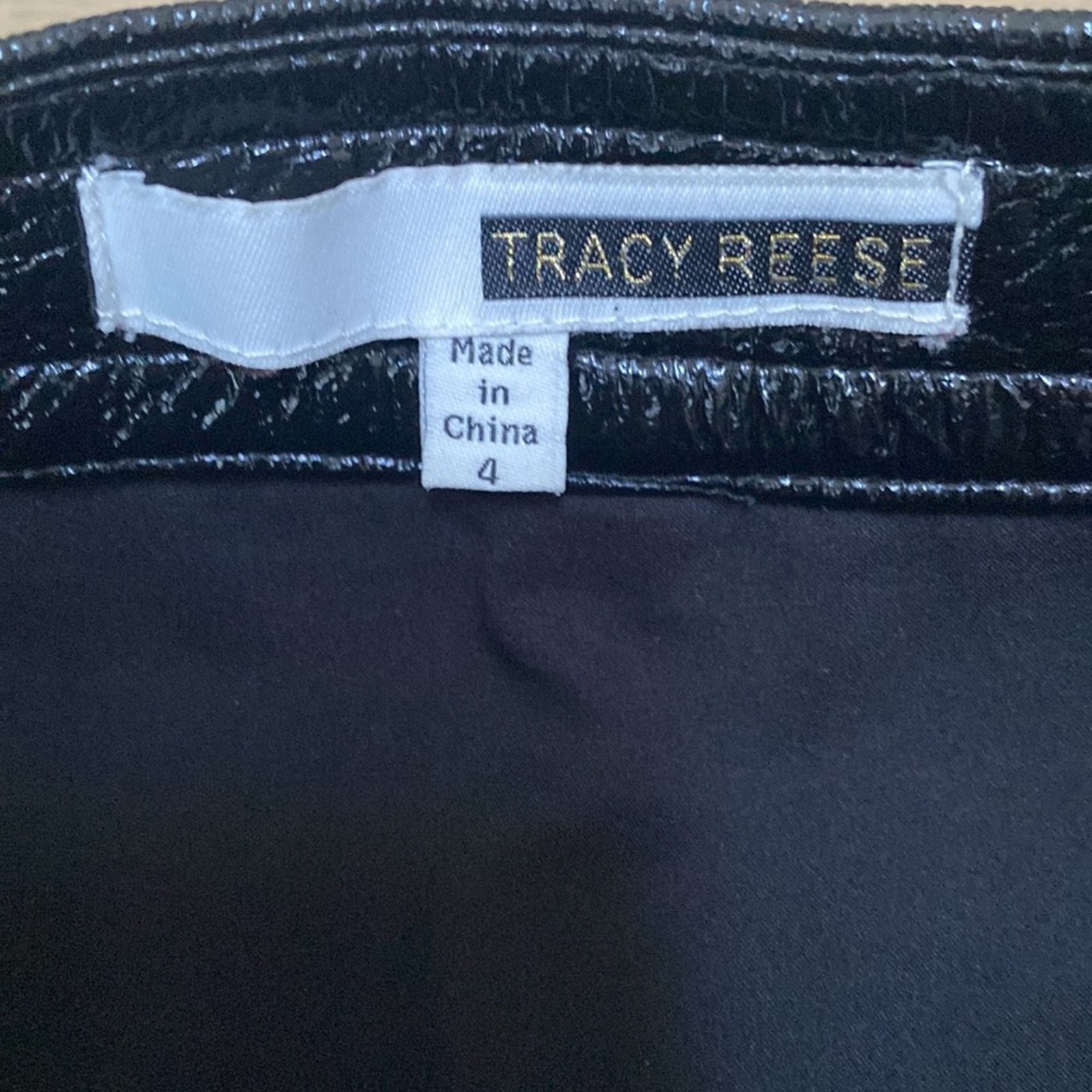 Other Tracy Reese Crinkly Faux Patent Leather Skirt Size 4 Size 27" / US 4 / IT 40 - 4 Thumbnail