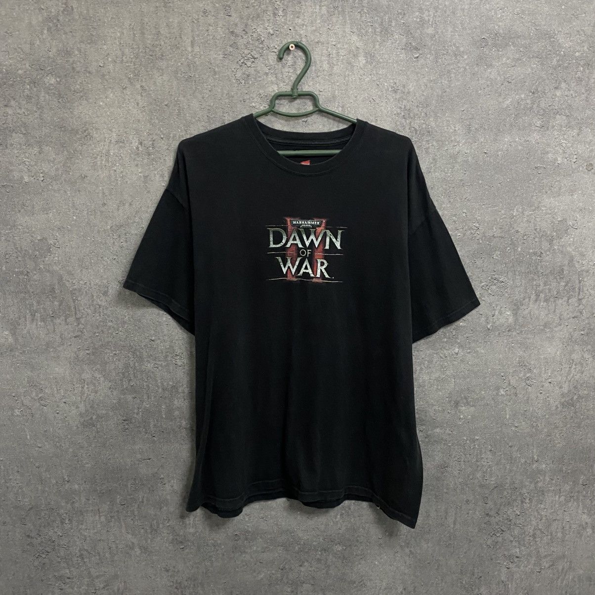 Vintage Vintage Warhammer 40000 Dawn Of War Promo Game Black T-Shirt Size US XL / EU 56 / 4 - 2 Thumbnail