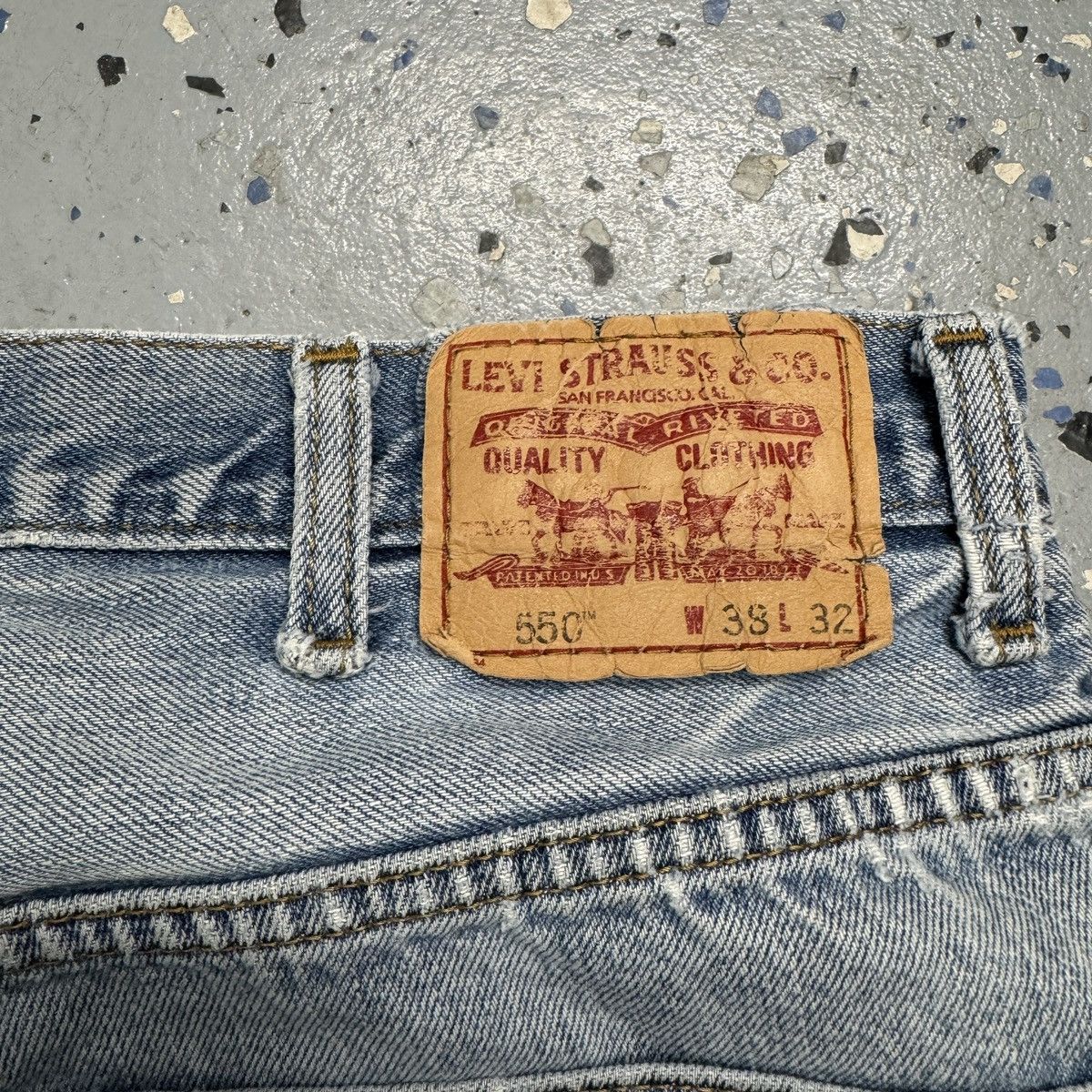 Levi's × Vintage VTG Y2K Levis 550 Jeans Denim Relax Fit Baggy Light Wash Size US 36 / EU 52 - 8 Thumbnail