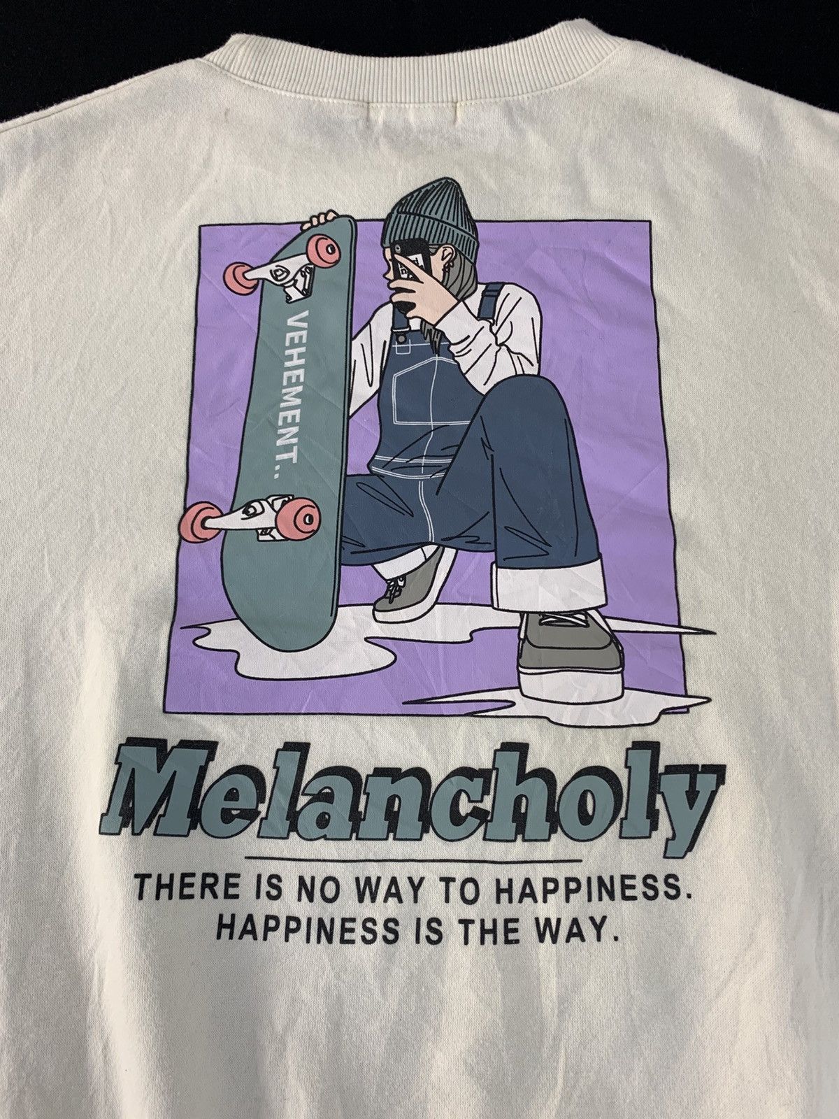 Japanese Brand Vehement Melancholy Crewneck Embroidery Skate Logo Size US XL / EU 56 / 4 - 4 Thumbnail