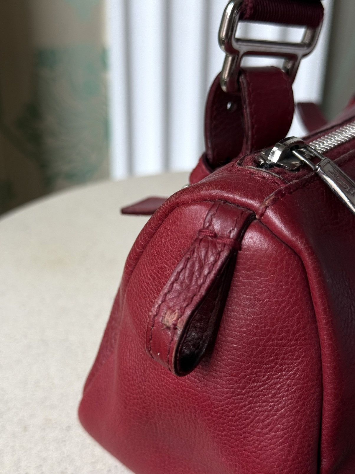 Yves Saint Laurent Yves Saint Laurent Small Studded Boston Red Shoulder Bag Size ONE SIZE - 15 Thumbnail