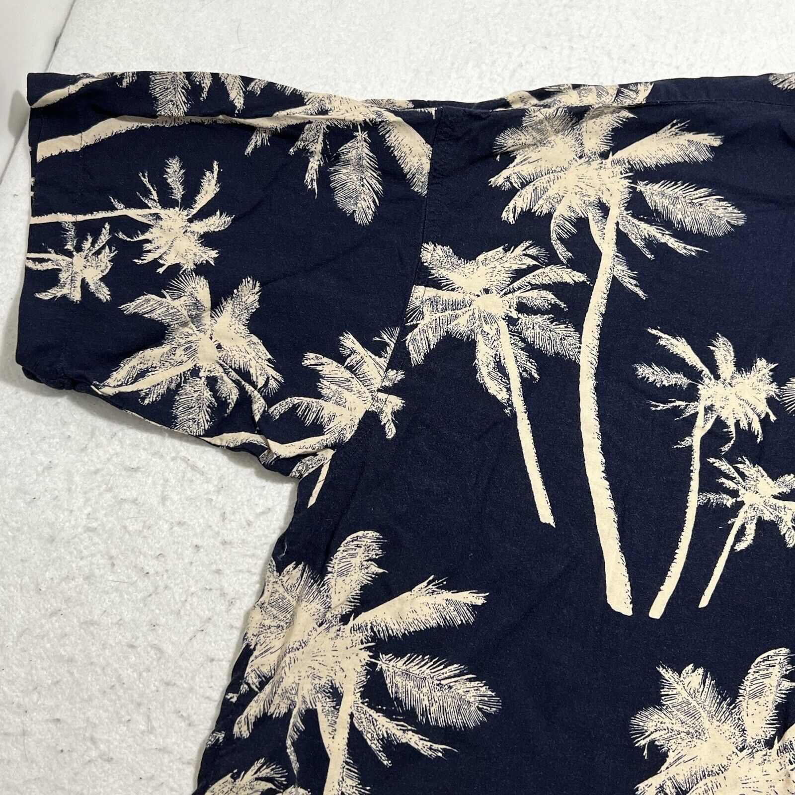 Knightsbridge Knightsbridge XXL Hawaiian Palm Tree Navy Button Up Shirt Size US XXL / EU 58 / 5 - 5 Thumbnail