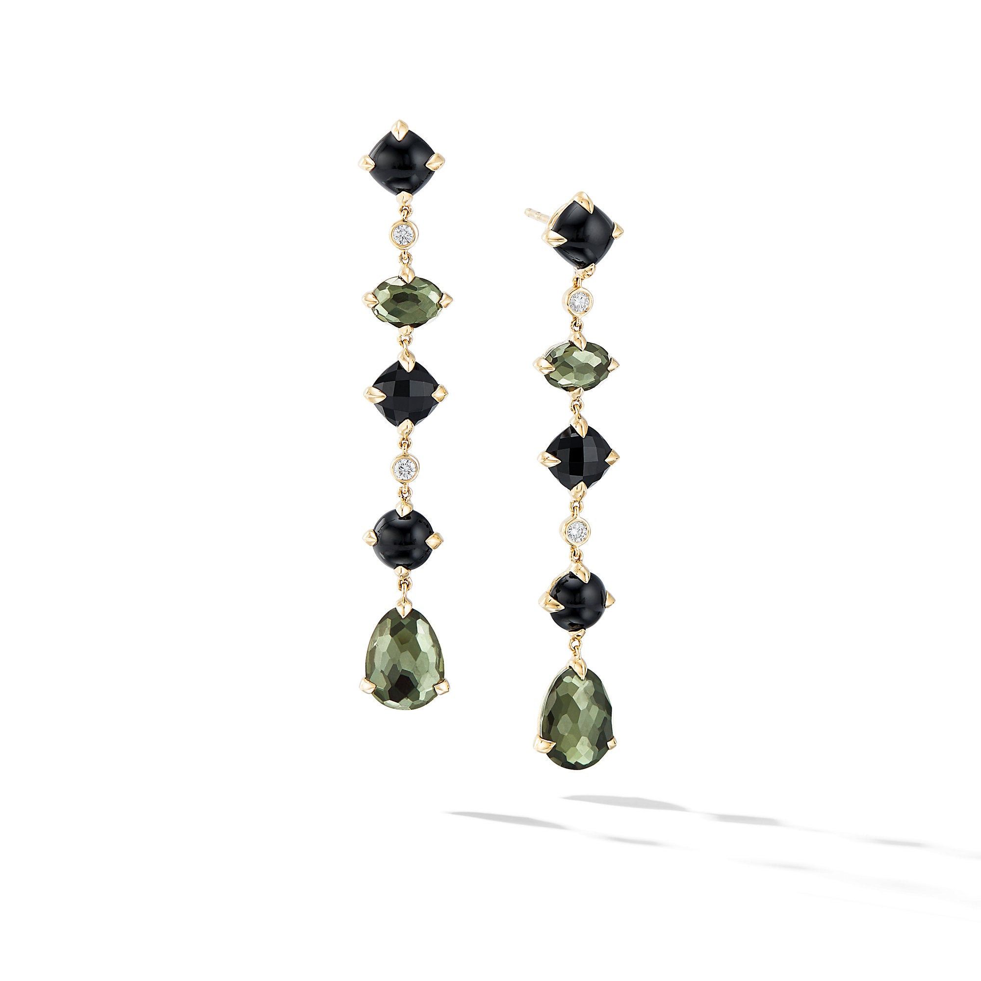 David Yurman o1w1db10525 E14280D Earrings in 18K Yellow Gold Diamonds Size ONE SIZE - 1 Thumbnail