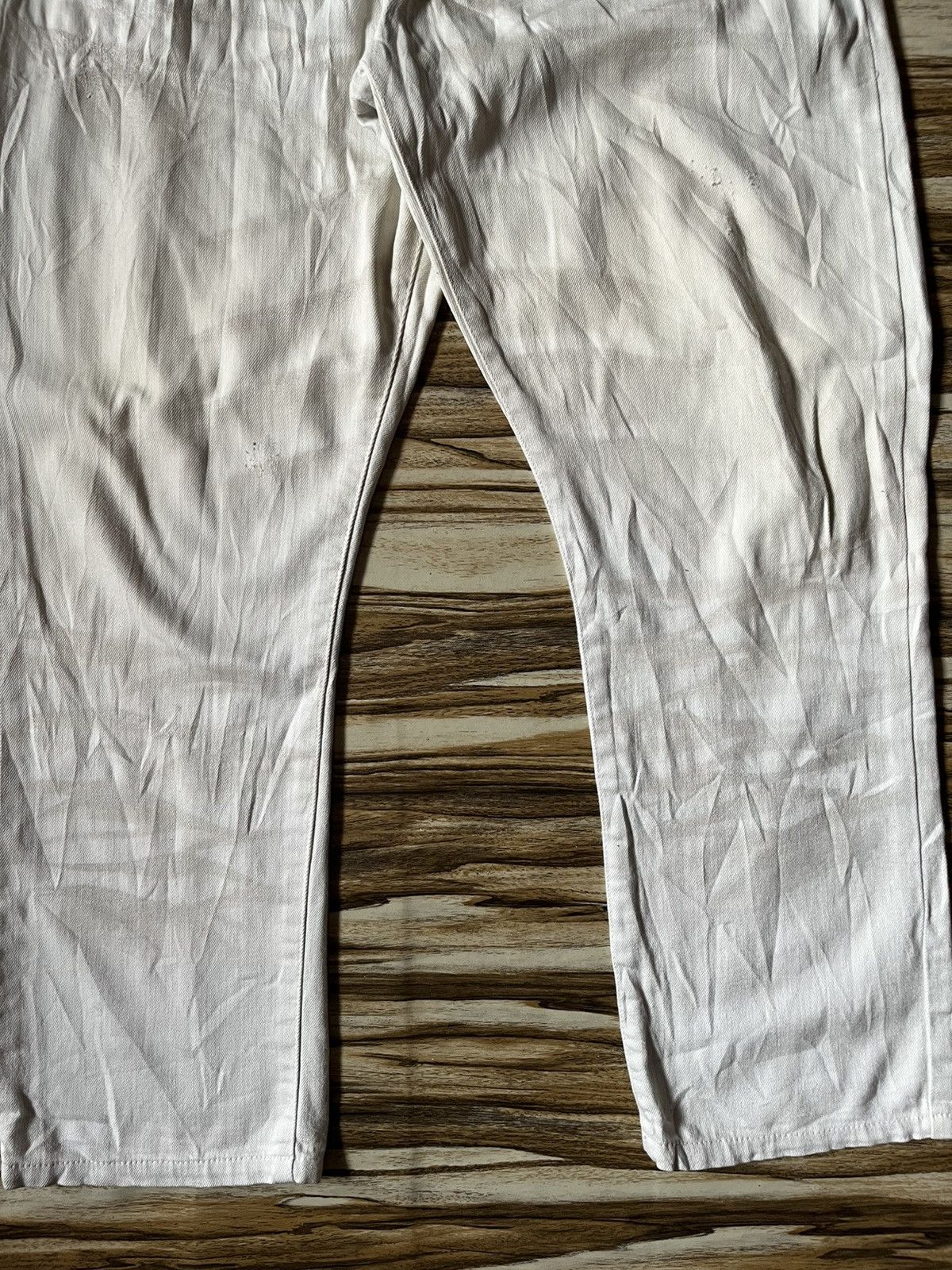 Japanese Brand Y2K Luster Clawmark White Jeans Dior Inspired Size US 34 / EU 50 - 4 Thumbnail