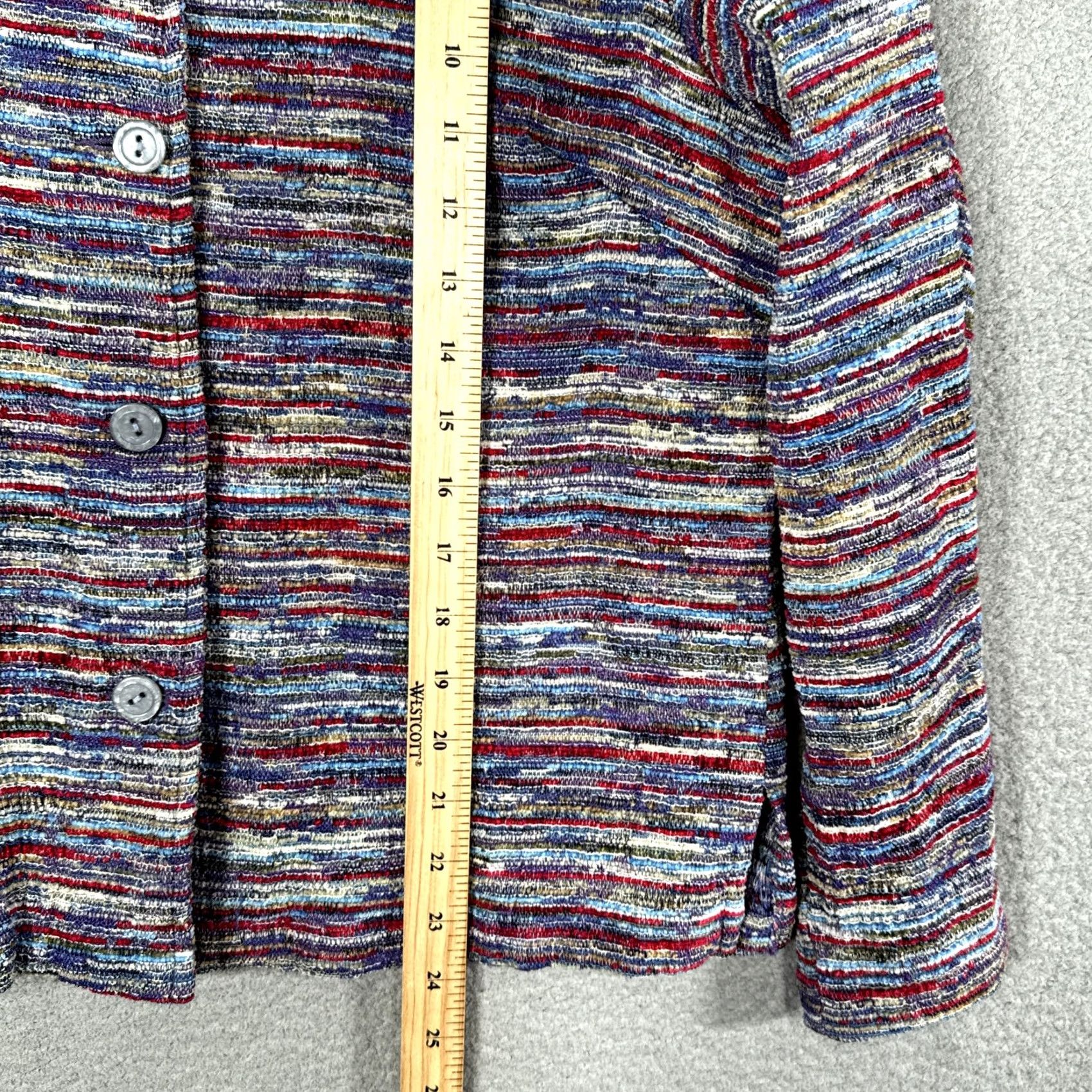 Coldwater Creek Coldwater Creek Jacket Womens PL Multicolor Tweed Boho Textured Shacket Shirt Jacket Petite Shirt Jacket Womens Size L / US 10 / IT 46 - 6 Thumbnail