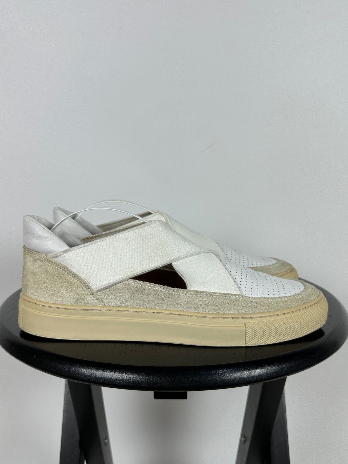 Dries Van Noten Dries Van Noten White Leather Slip-On Shoes Size US 7.5 / IT 37.5 - 2 Thumbnail