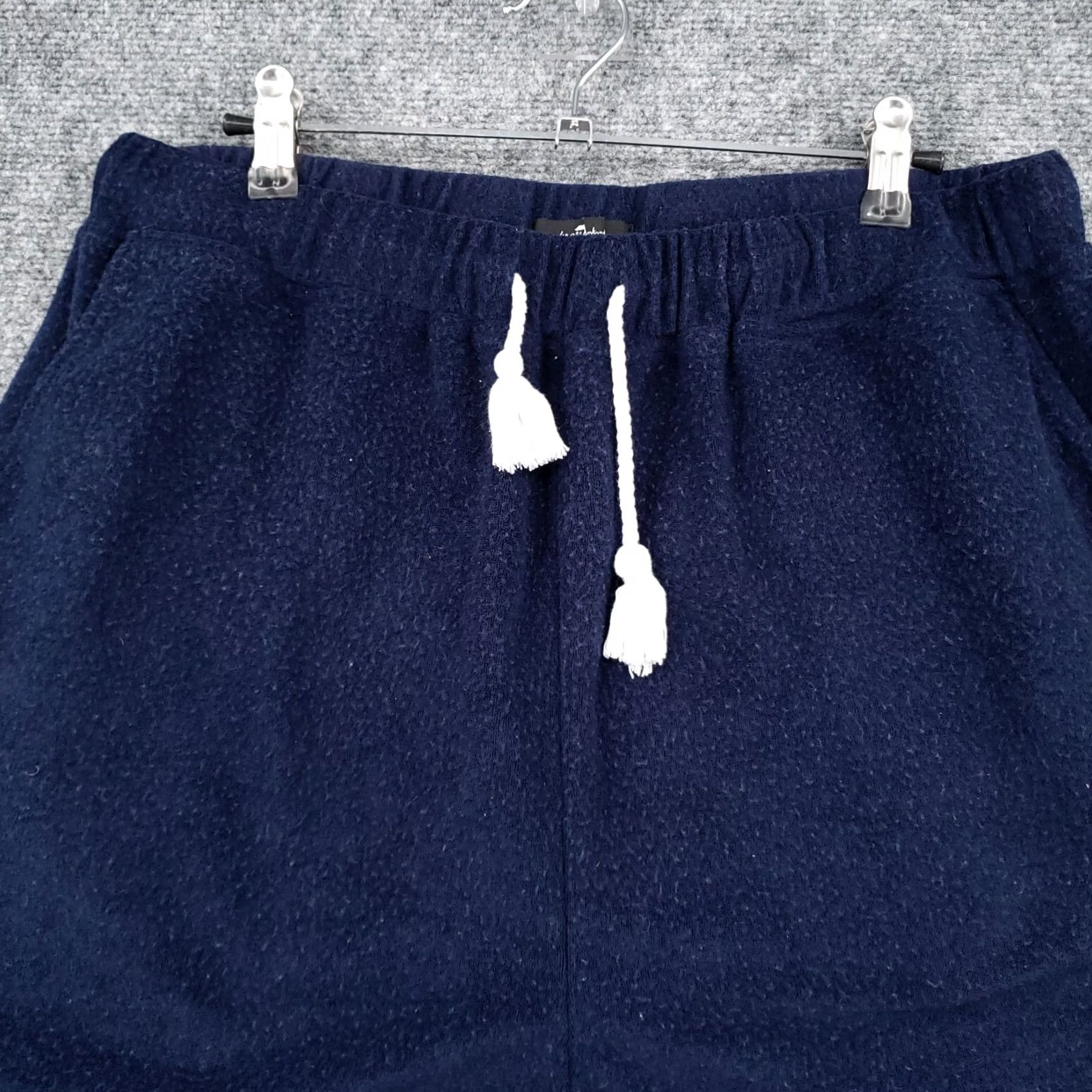7 For All Mankind 7 For All Mankind Sleep Shorts Womens L Large Blue Fleece Lounge Drawstring Size 36" / US 14 / IT 50 - 3 Thumbnail