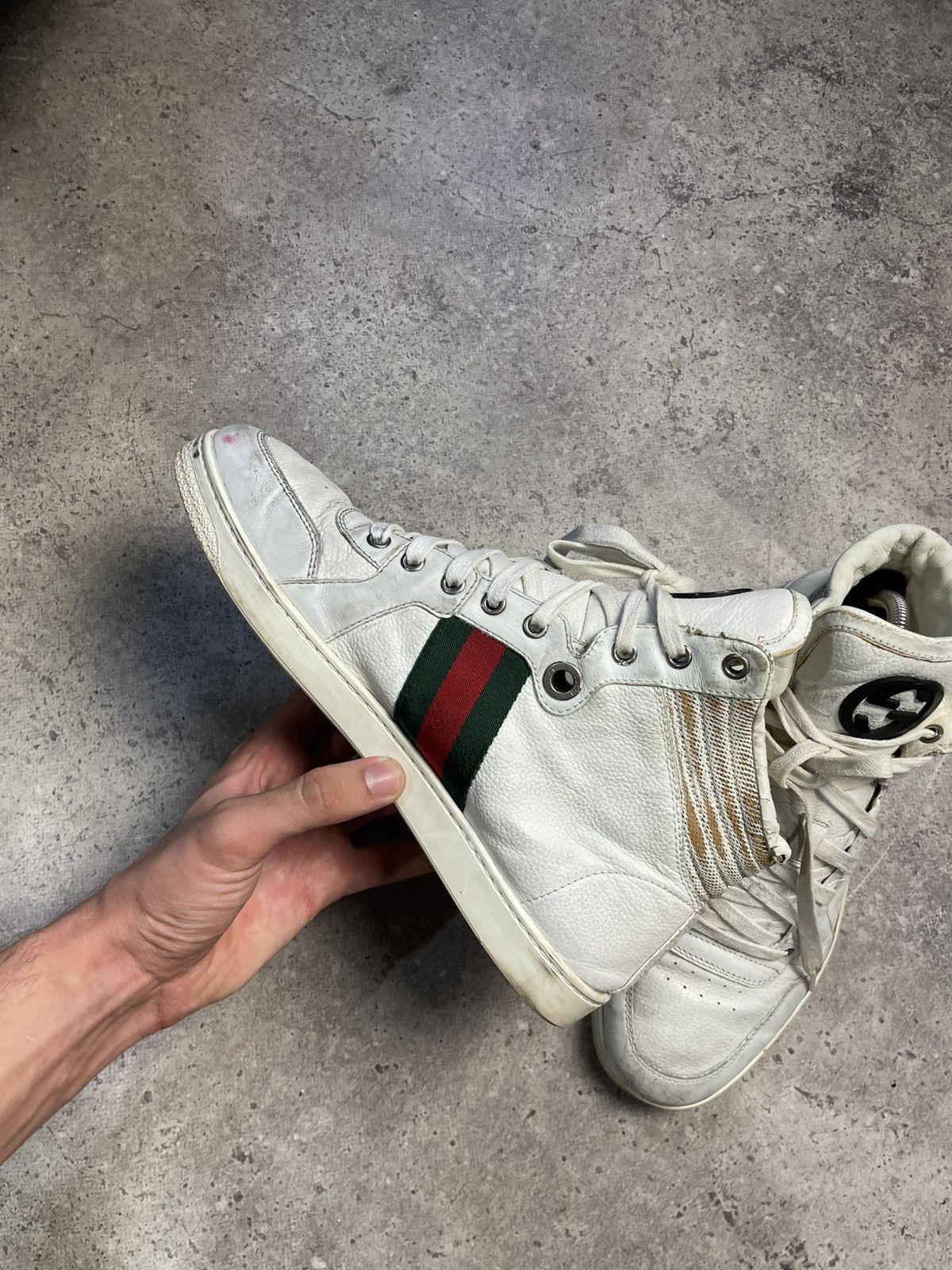 Gucci Men’s Gucci White Coda High Top Sneakers Size US 7.5 / EU 40-41 - 5 Thumbnail