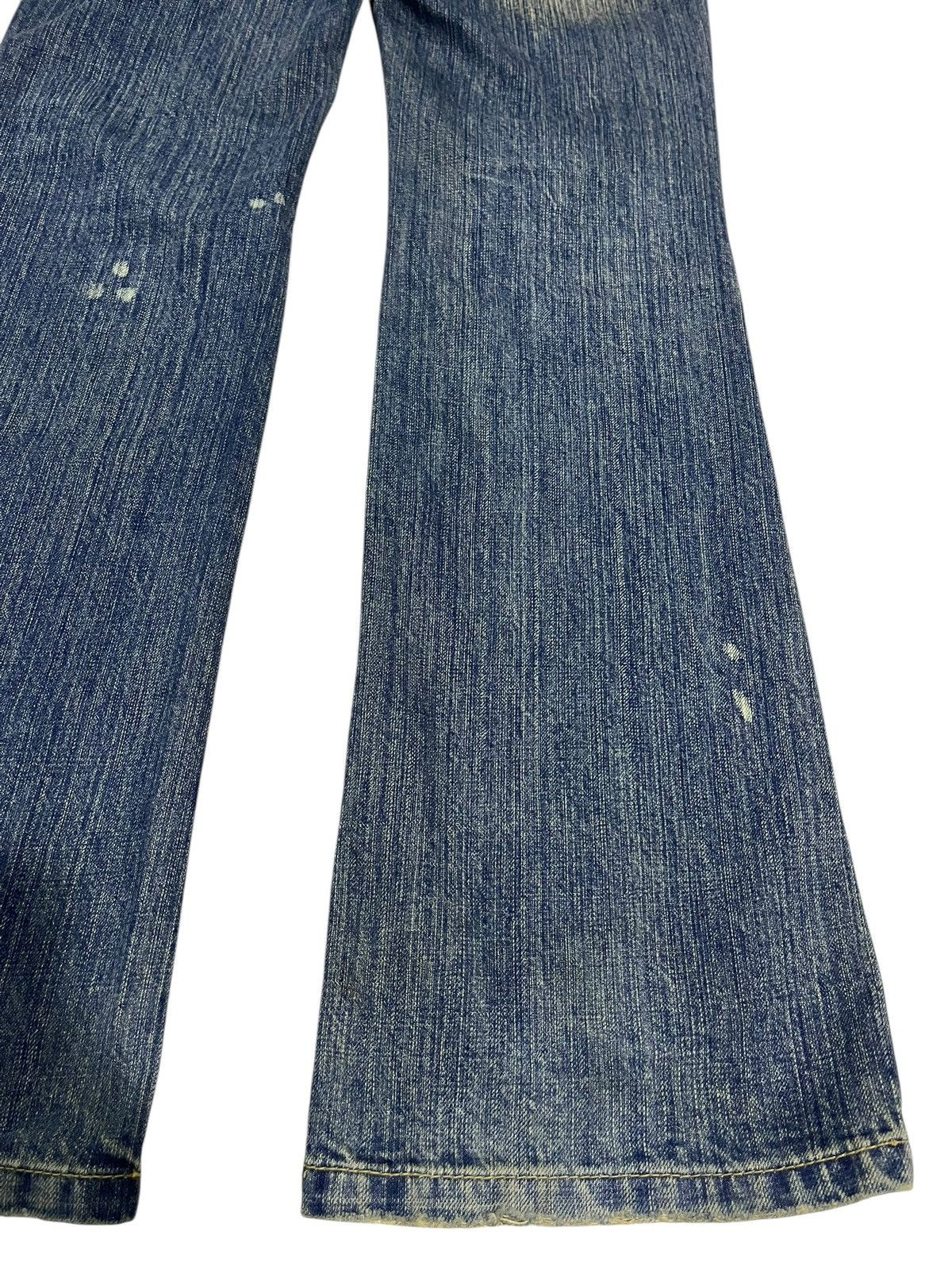 If Six Was Nine × Japanese Brand × Le Grande Bleu (L.G.B.) FLARE💥 Y2K JAPANESE BRAND RUSTY WASHED BLUE JEANS Size 29" - 12 Thumbnail