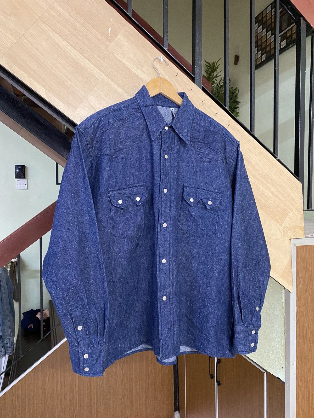 Kaptain Sunshine Western Denim Shirt Size US XL / EU 56 / 4 - 1 Thumbnail