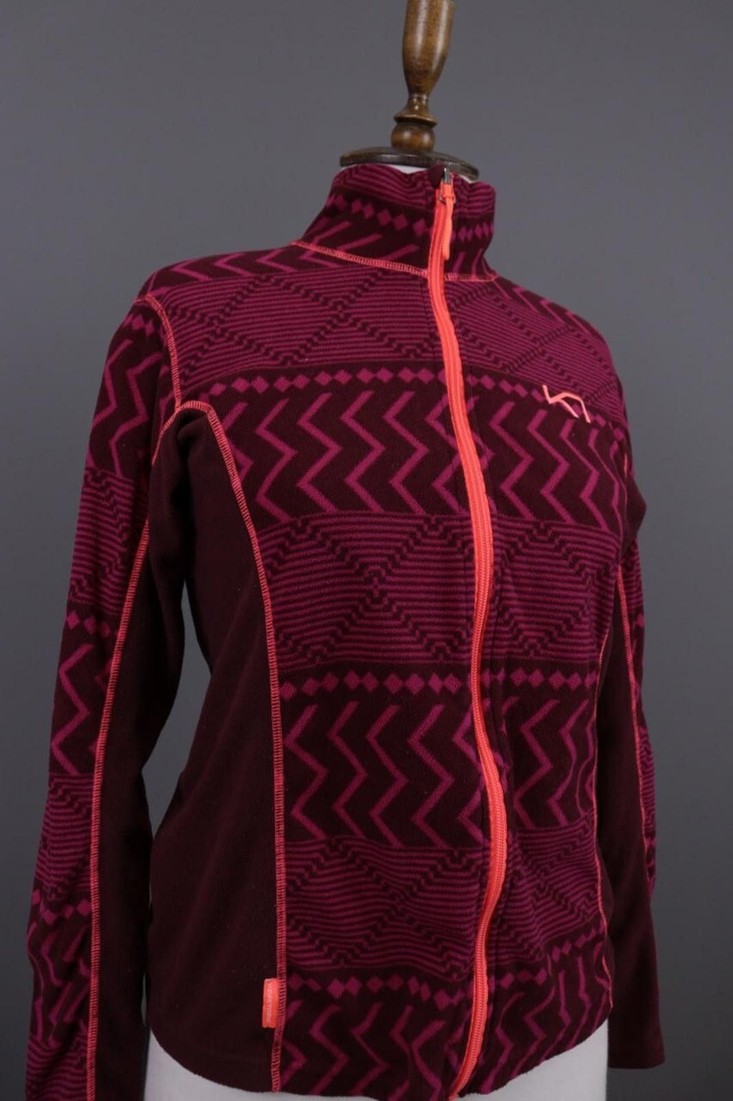 Designer Kari Traa Purple Geometric Striped Jacket Size L Size L / US 10 / IT 46 - 7 Thumbnail