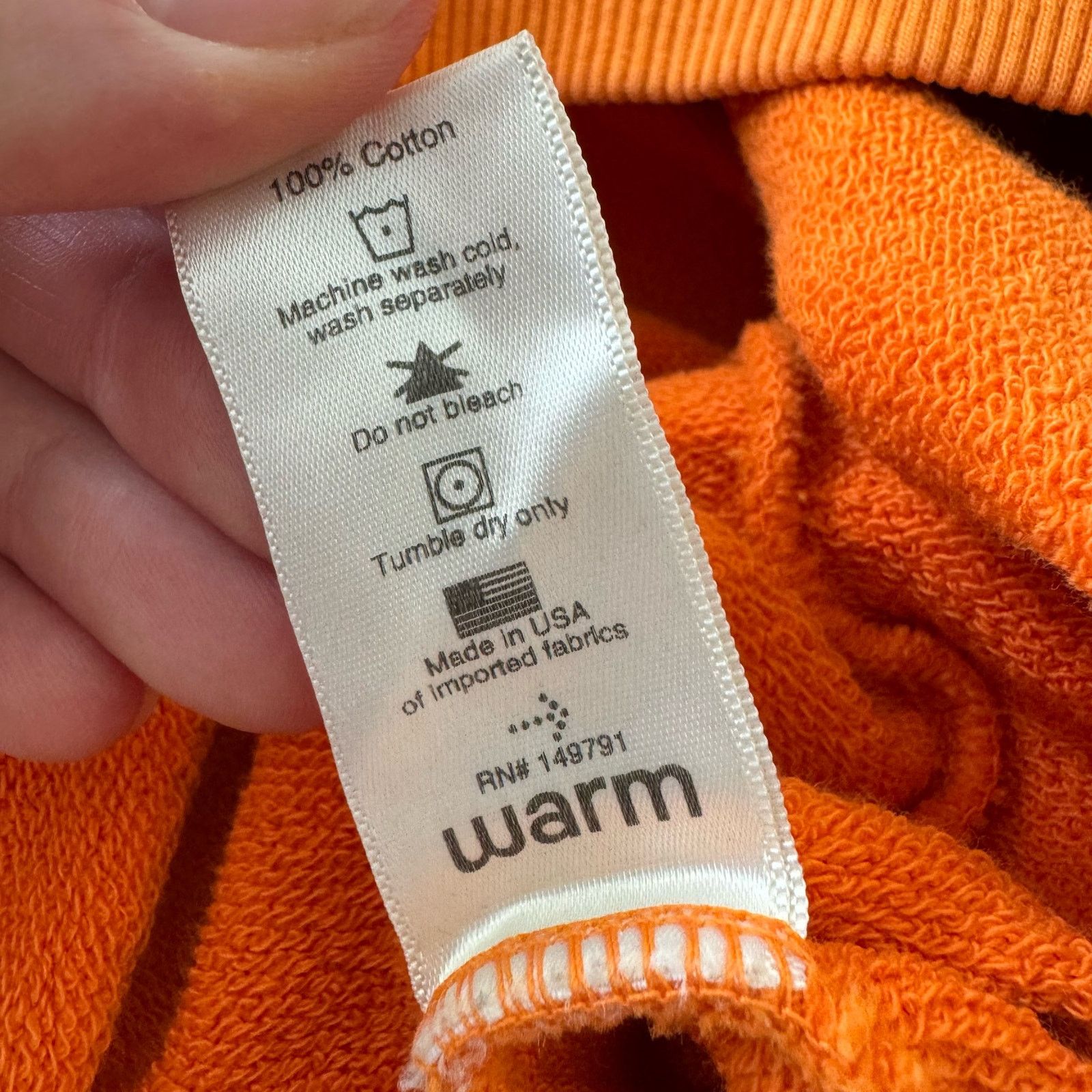 Other WARM "Warm Aloha" Orange Hoodie Sweatshirt Size Medium Size M / US 6-8 / IT 42-44 - 8 Thumbnail