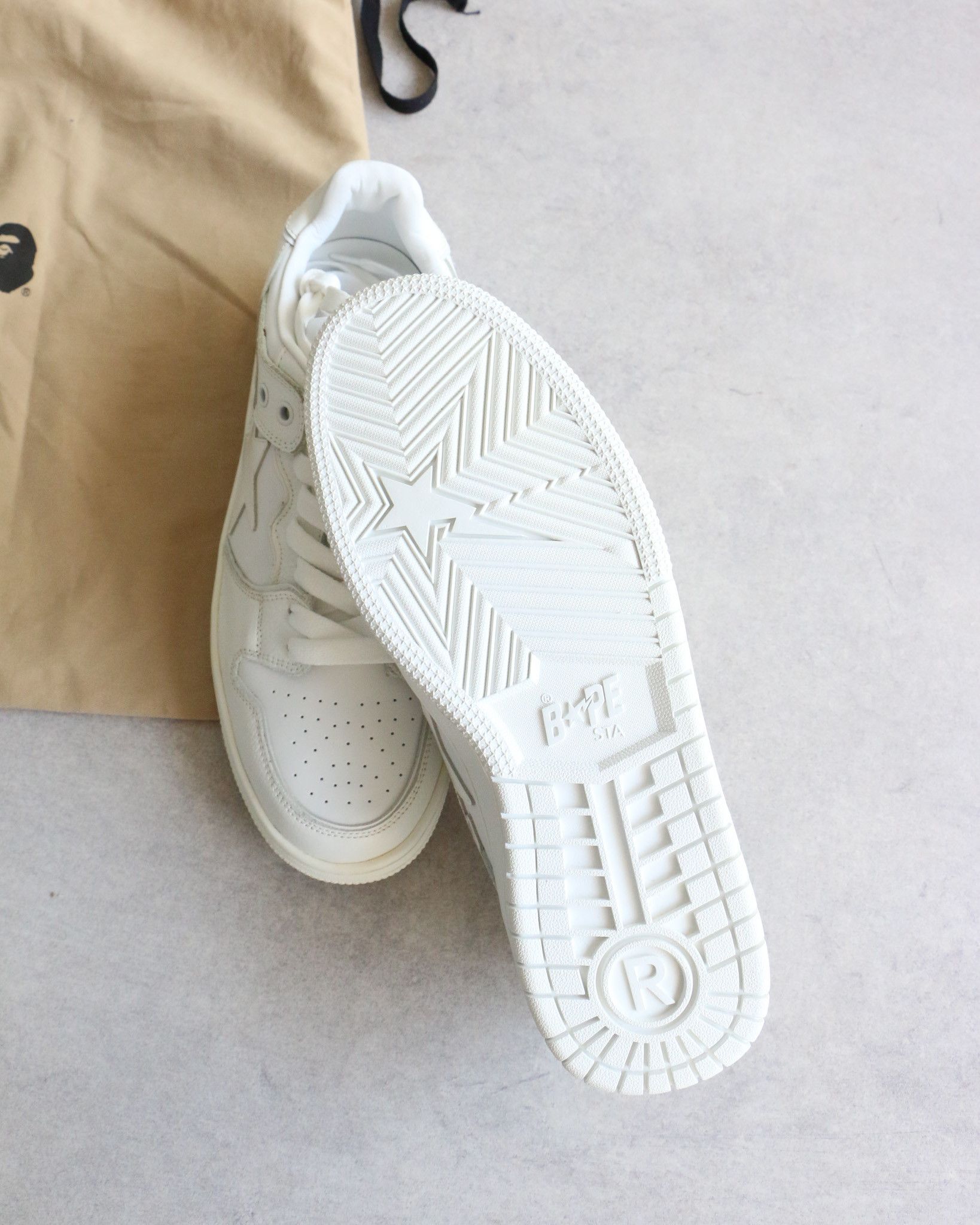 Bape BAPE Skatesta Triple White Sneakers Size US 9.5 / EU 42-43 - 6 Thumbnail