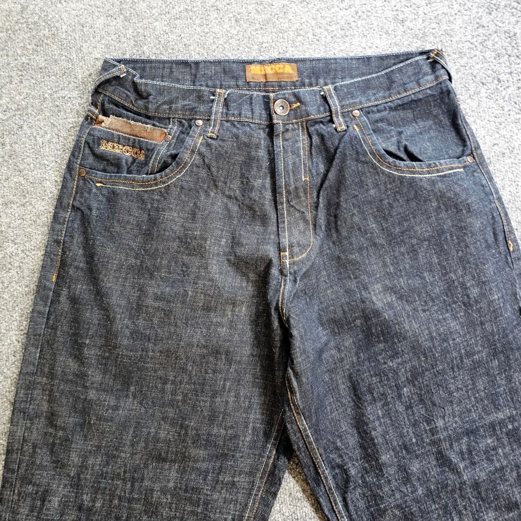 Rocawear VINTAGE Rocawear Jeans Mens 36x34 Blue Baggy Straight Hip Hop Street Wear 5-Pocket Design Mens Jeans Size US 36 / EU 52 - 2 Thumbnail