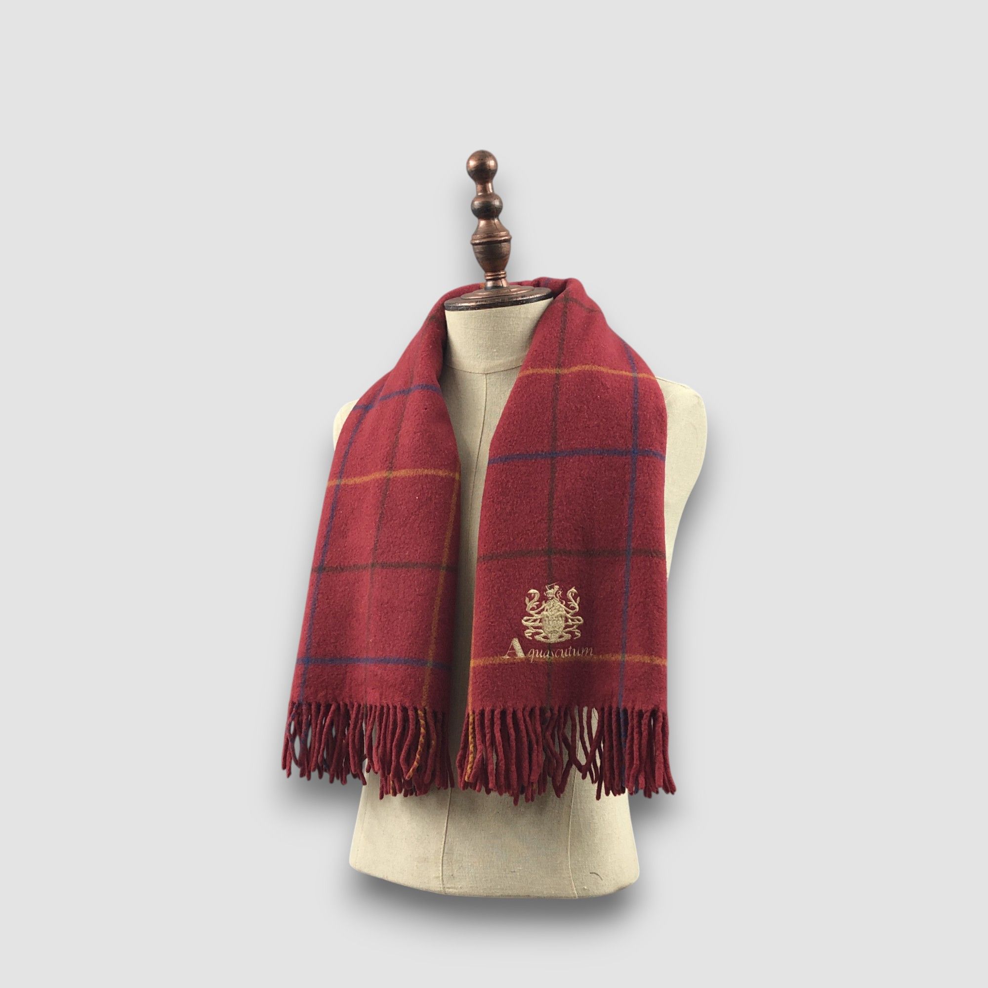 Aquascutum Vintage Aquascutum Scarf Muffler Wool Shawls Wraps Scarves Size ONE SIZE - 2 Thumbnail