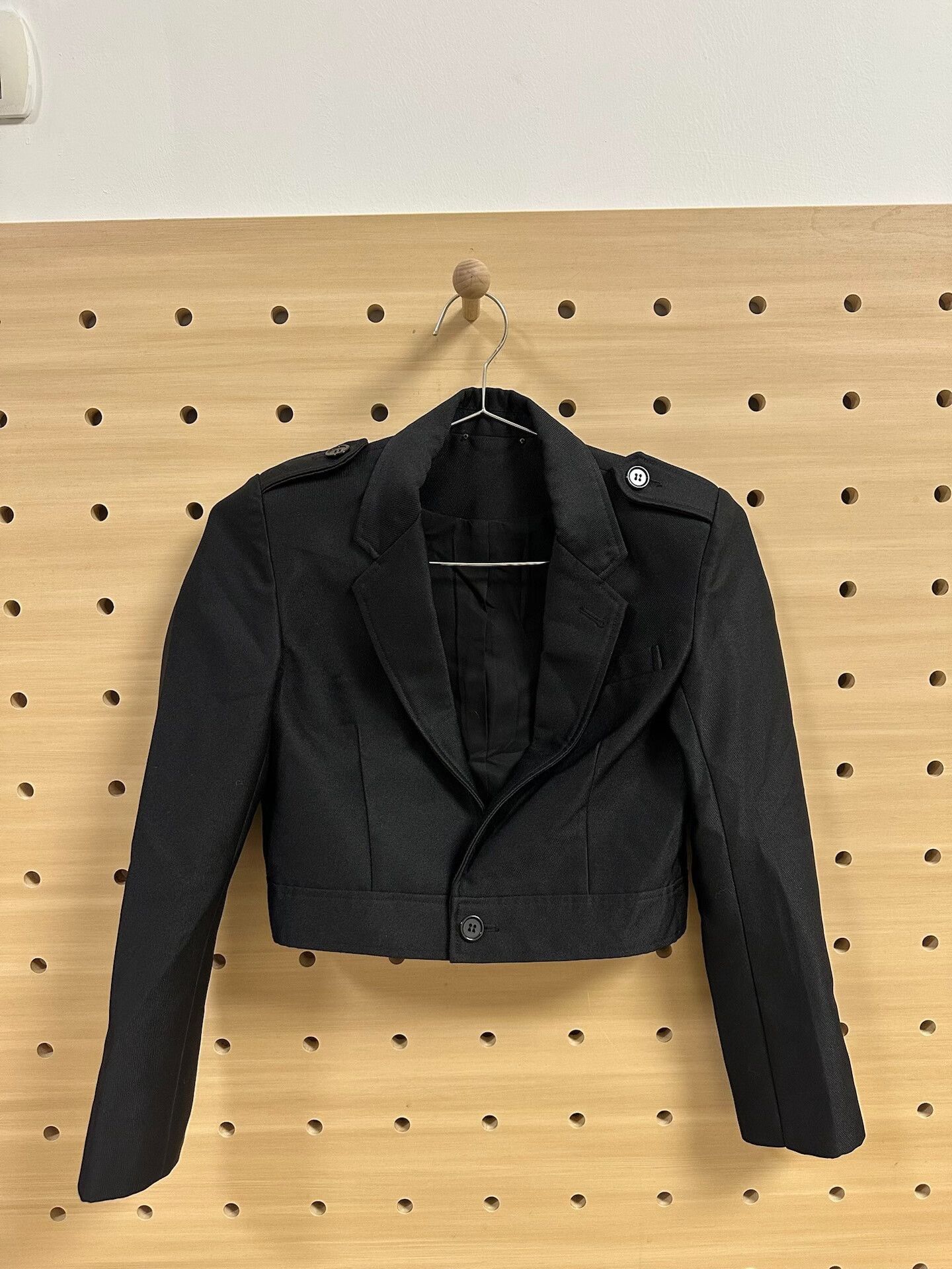 Saint Laurent Paris Black Saint Laurent Short Blazer Jacket Size S / US 4 / IT 40 - 1 Thumbnail