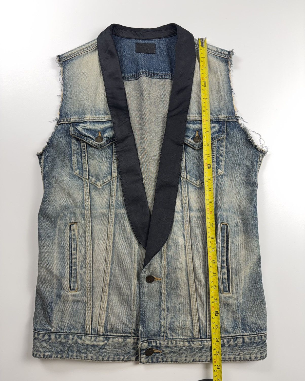 Saint Laurent Paris SS16 LE SMOKING DENIM VEST Size US M / EU 48-50 / 2 - 11 Thumbnail