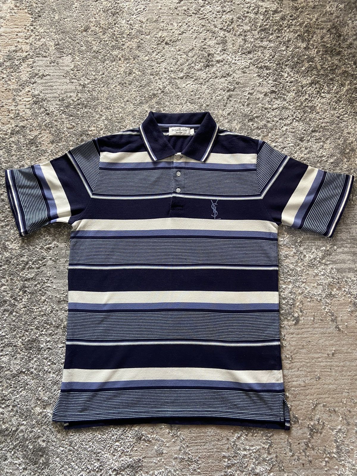 Vintage × Yves Saint Laurent Yves Saint Laurent Polo Big Logo Size US L / EU 52-54 / 3 - 1 Thumbnail
