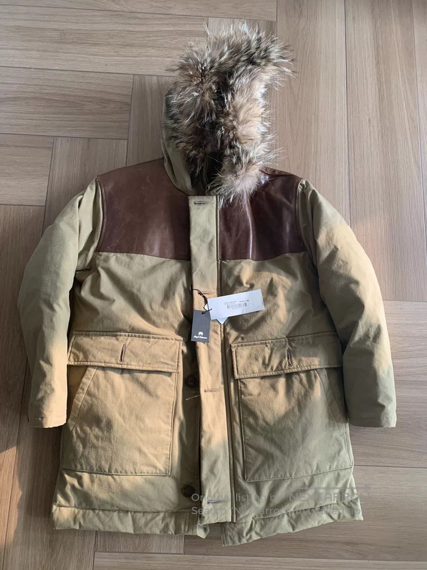Nigel Cabourn classic long donkey down jacket with fur hood. Size US XXL / EU 58 / 5 - 1 Thumbnail